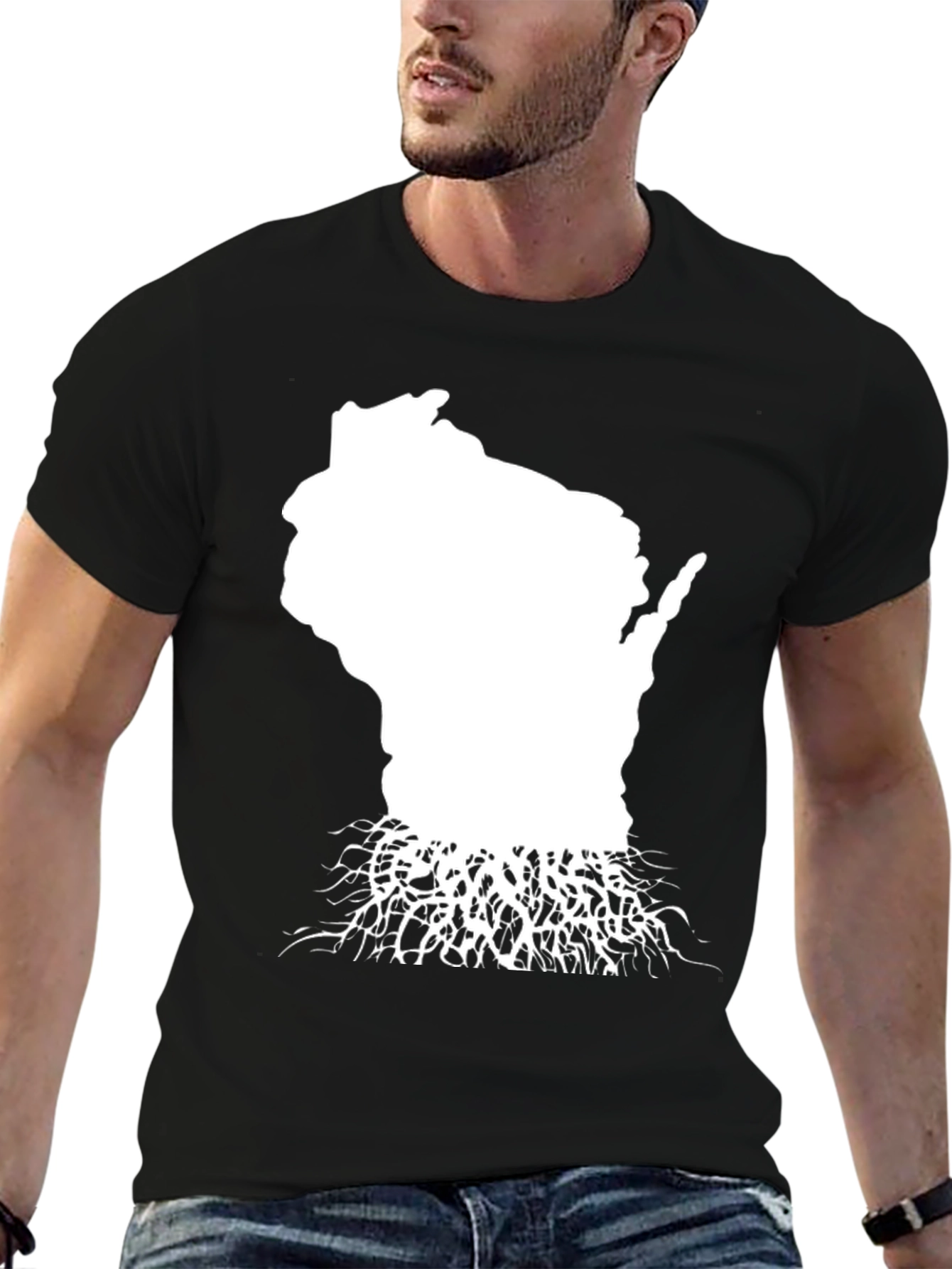Wisconsin Roots Black T-Shirt - State Pride Tee