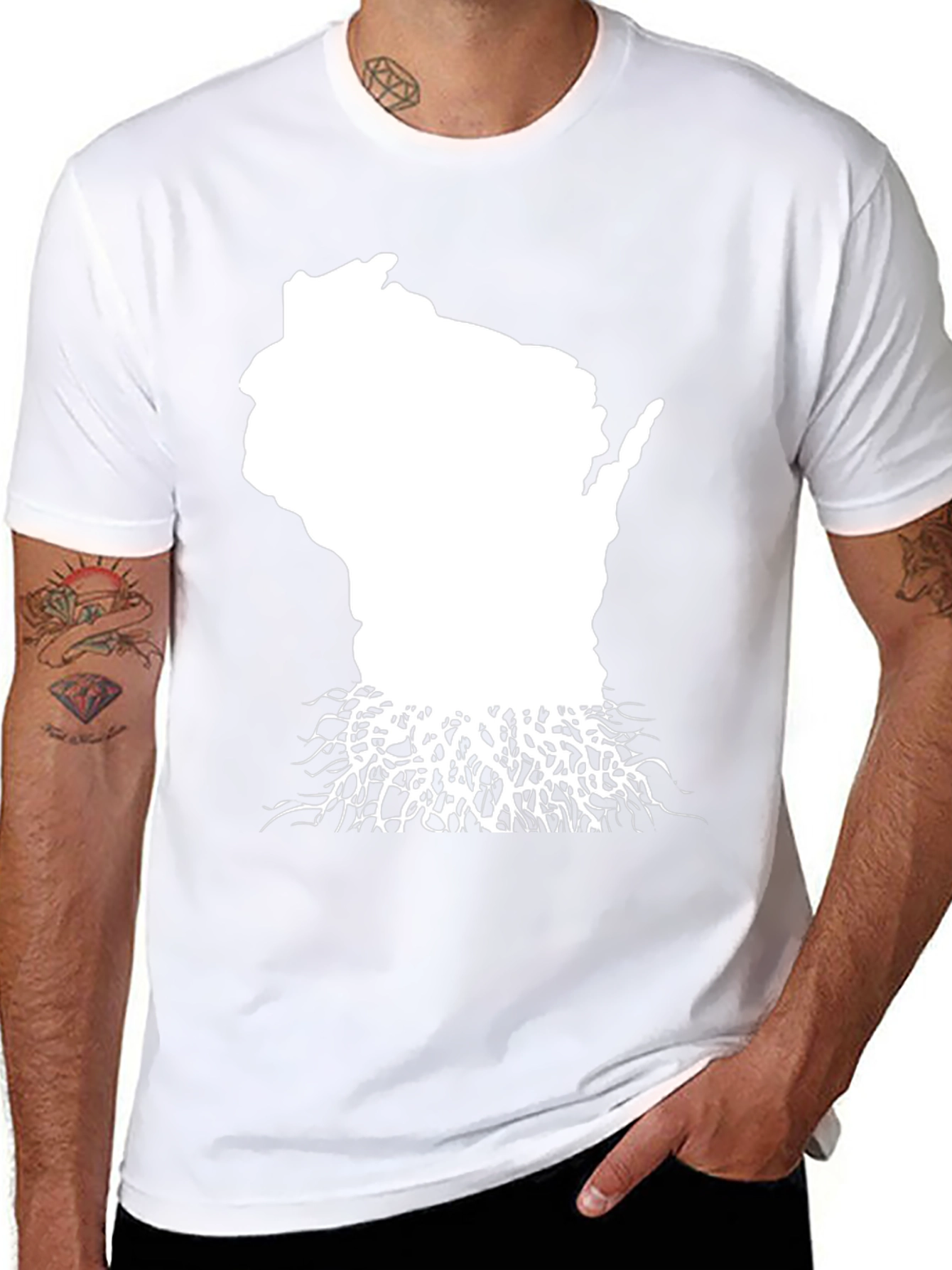 Wisconsin Roots Black T-Shirt - State Pride Tee