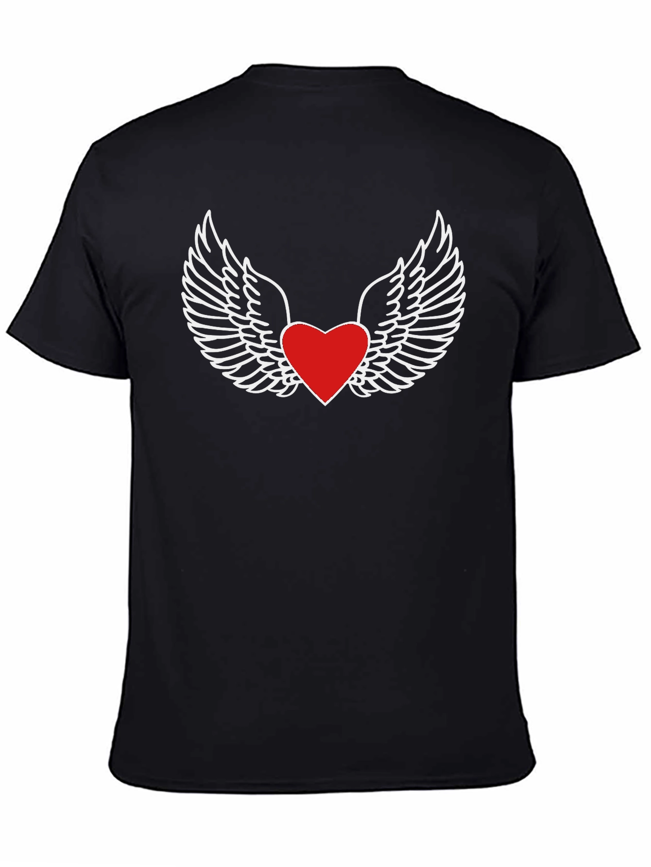 Heart With Wings Graphic Tee - Classic Black T-Shirt