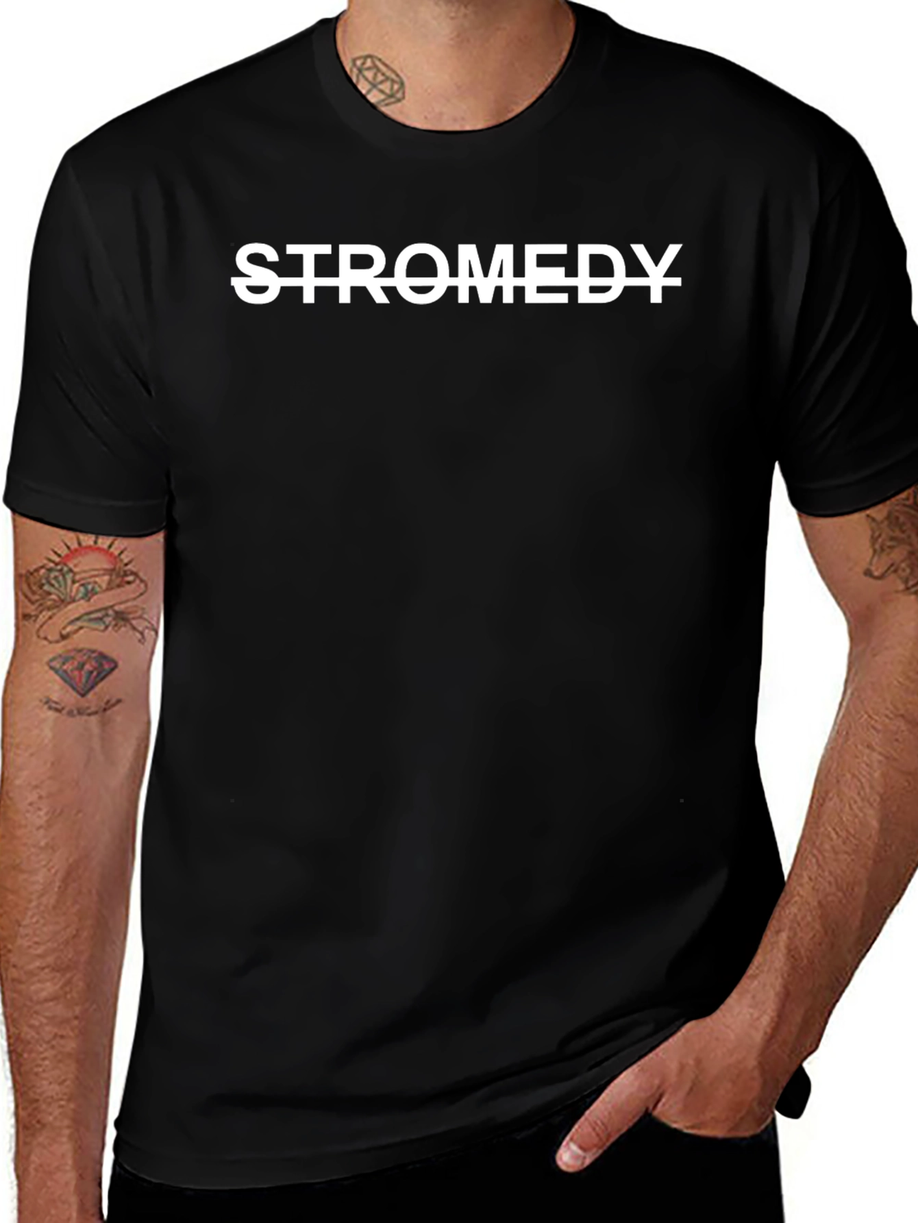 Stromedy T-Shirt - Modern Style Black Tee
