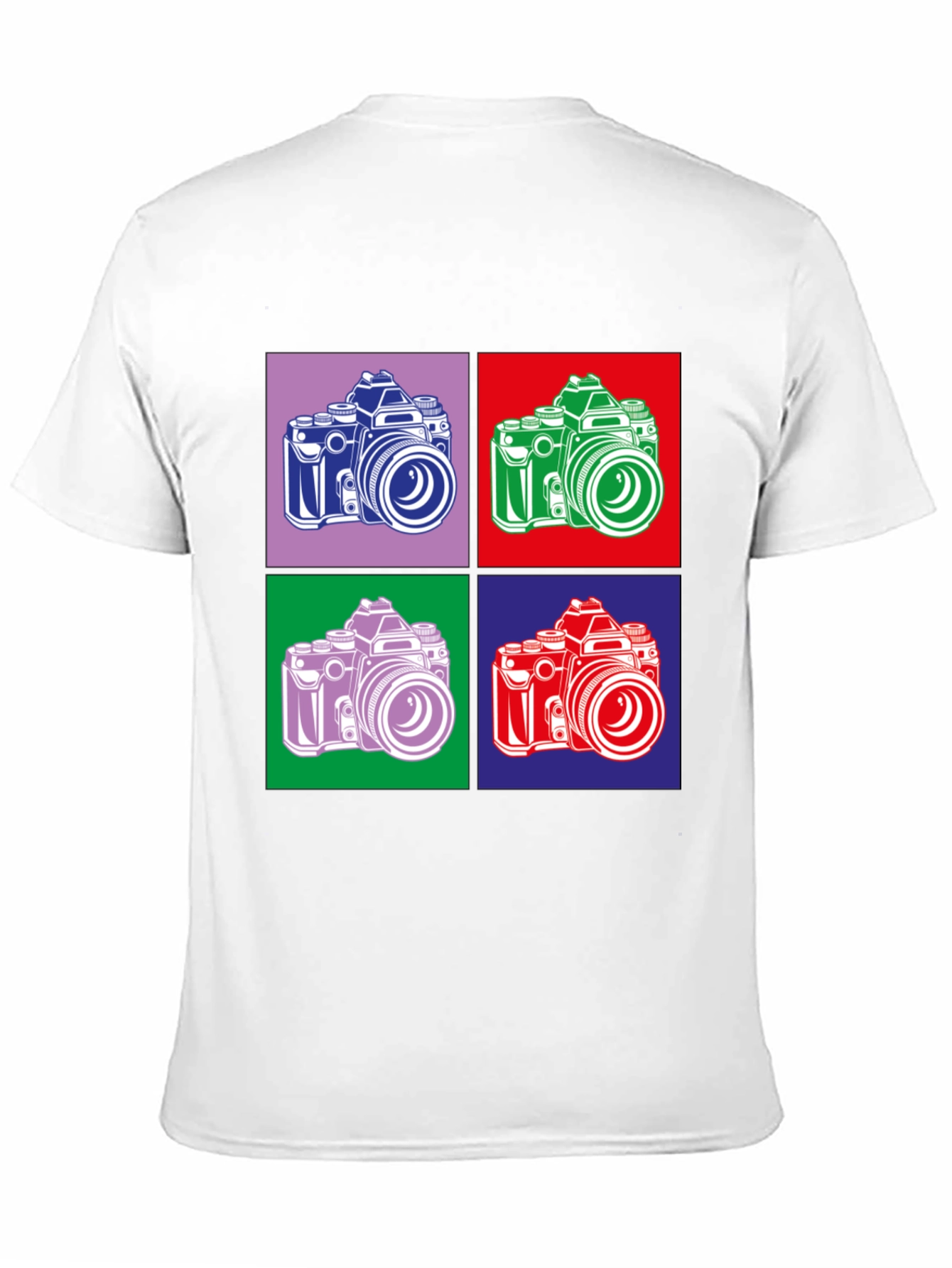 Retro Camera Graphic Tee - Pop Art Style