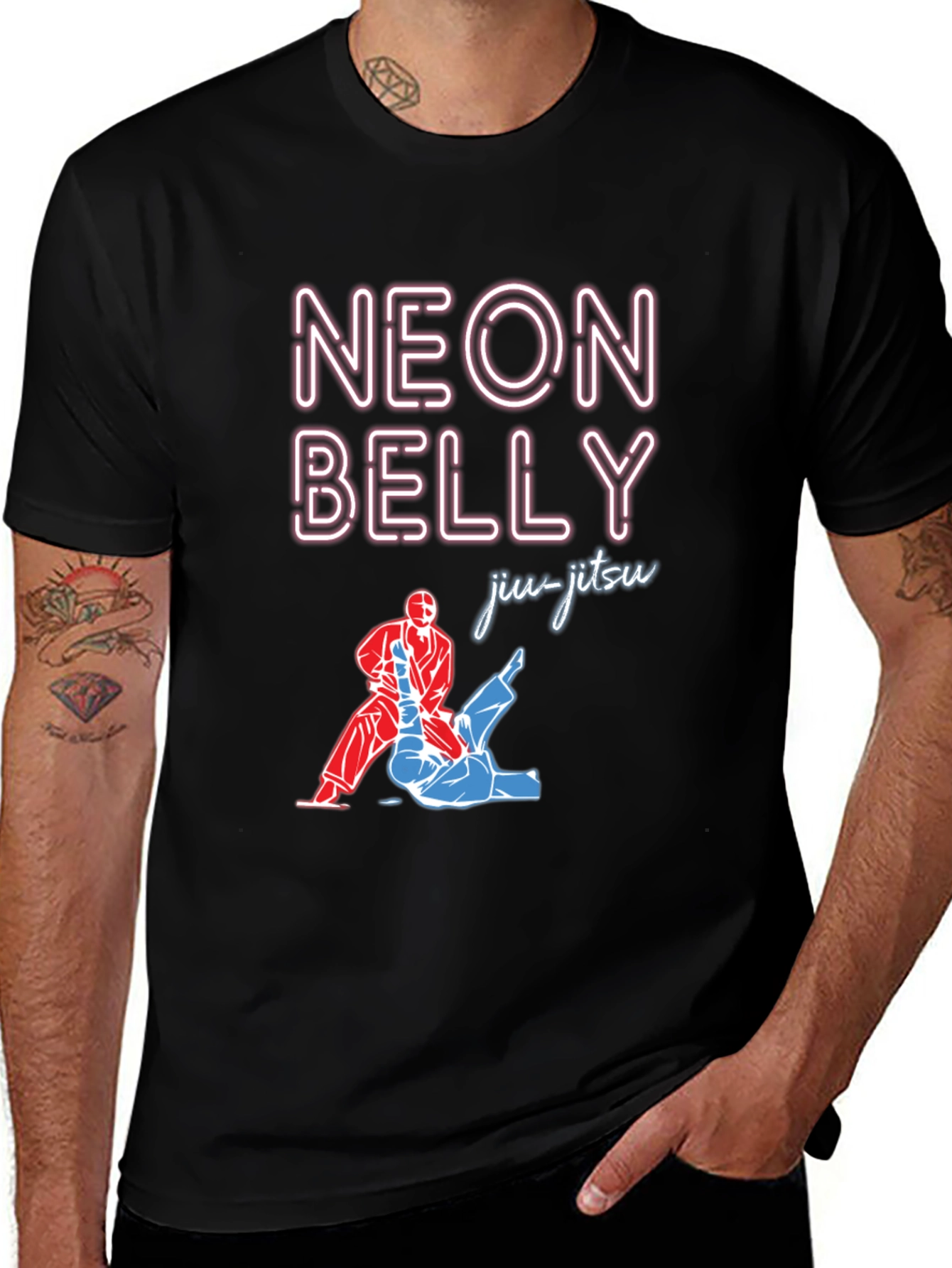 Neon Belly Jiu-Jitsu Graphic T-Shirt