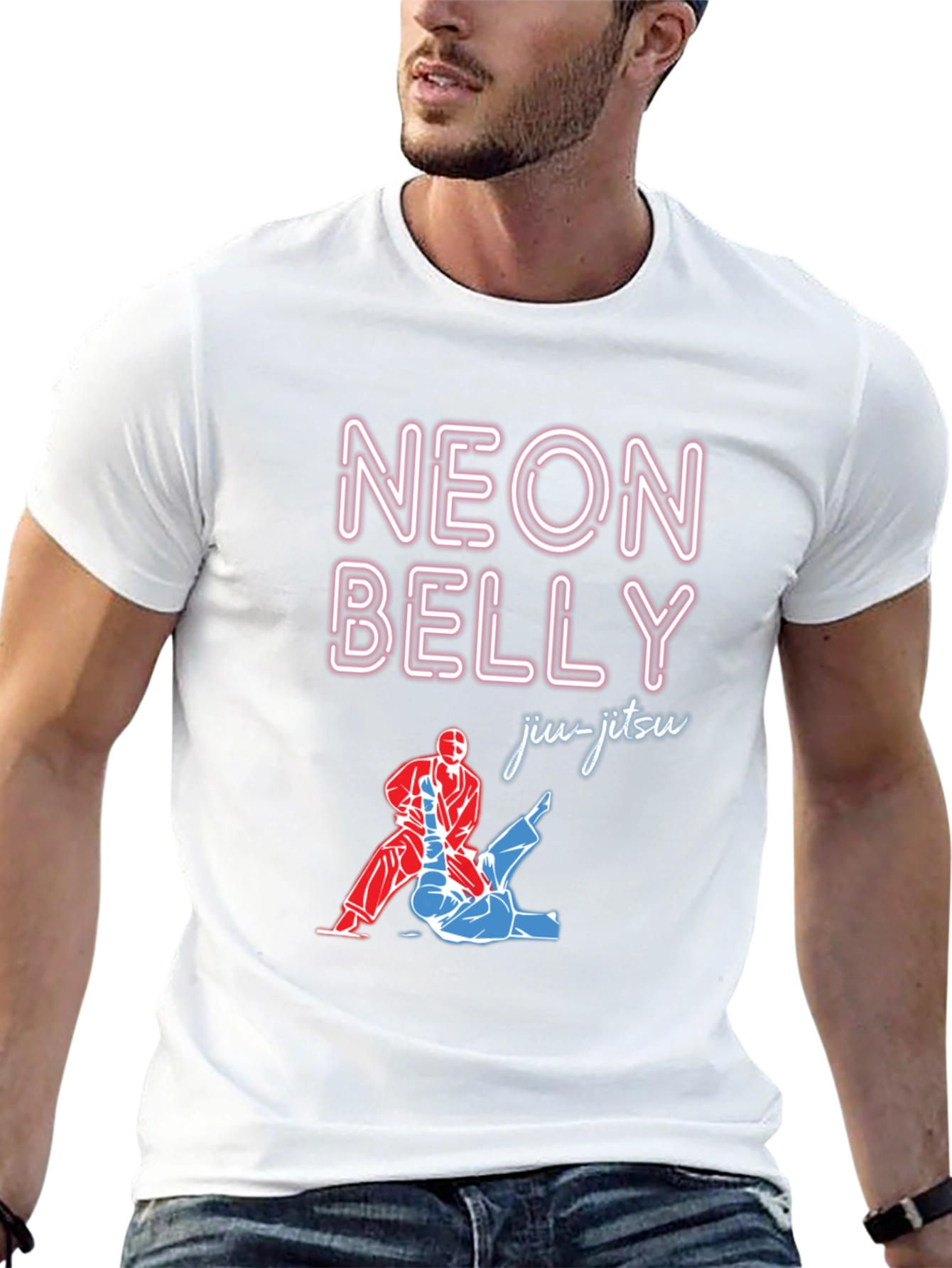 Neon Belly Jiu-Jitsu Graphic T-Shirt