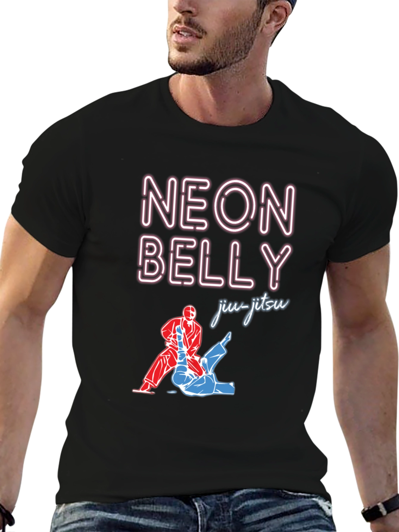 Neon Belly Jiu-Jitsu Graphic T-Shirt