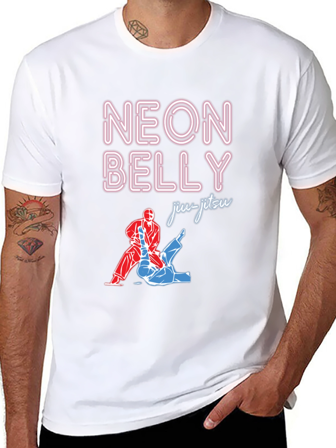 Neon Belly Jiu-Jitsu Graphic T-Shirt