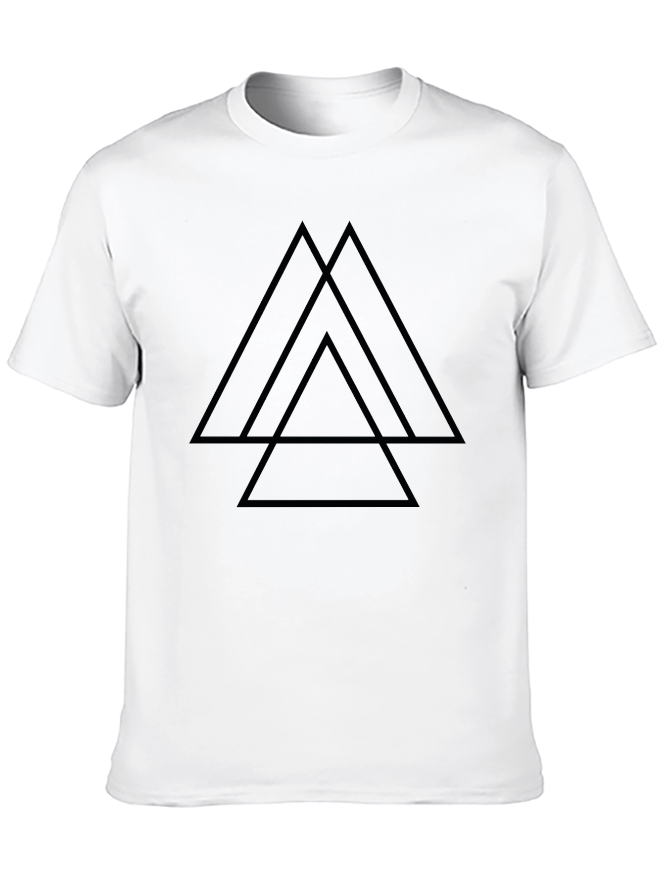 Geometric Triangle Black T-Shirt
