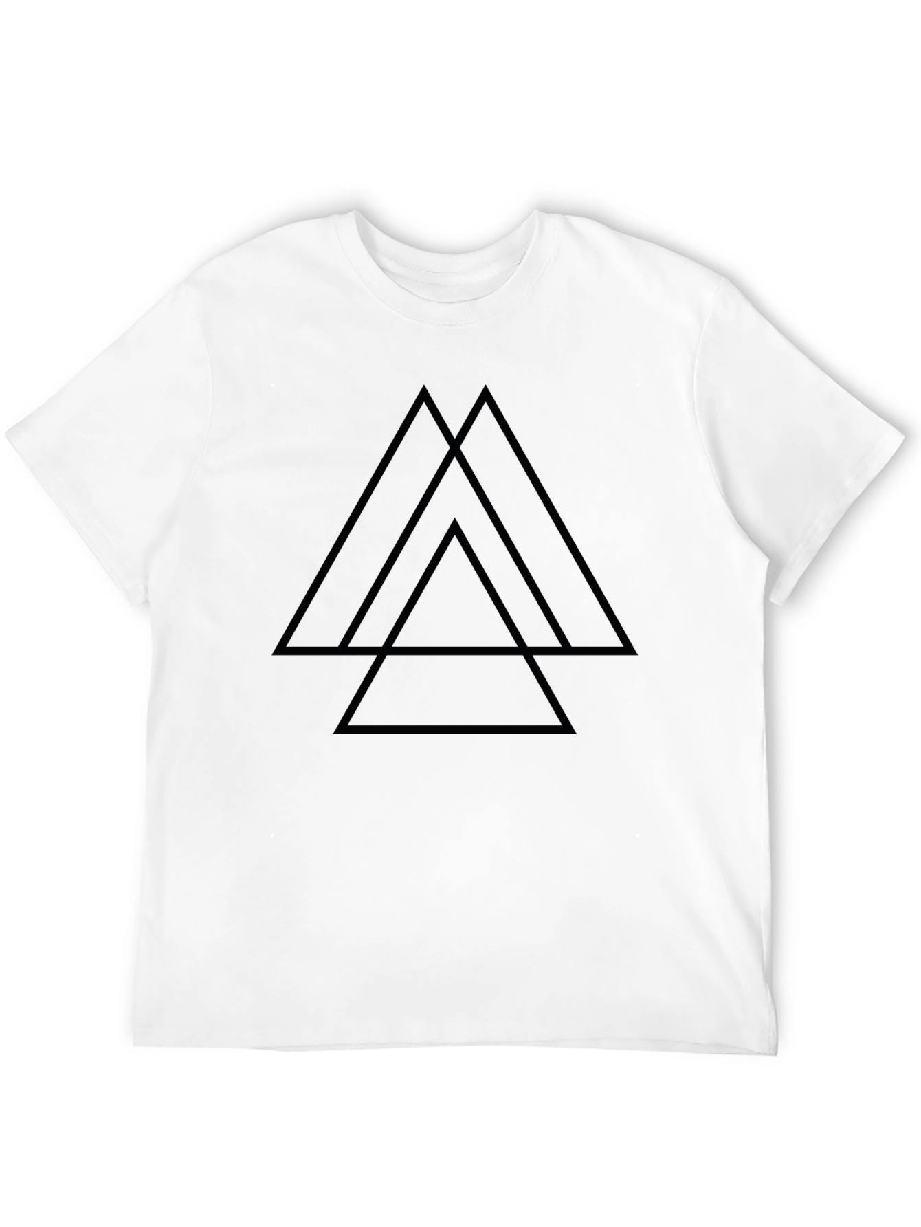 Geometric Triangle Black T-Shirt