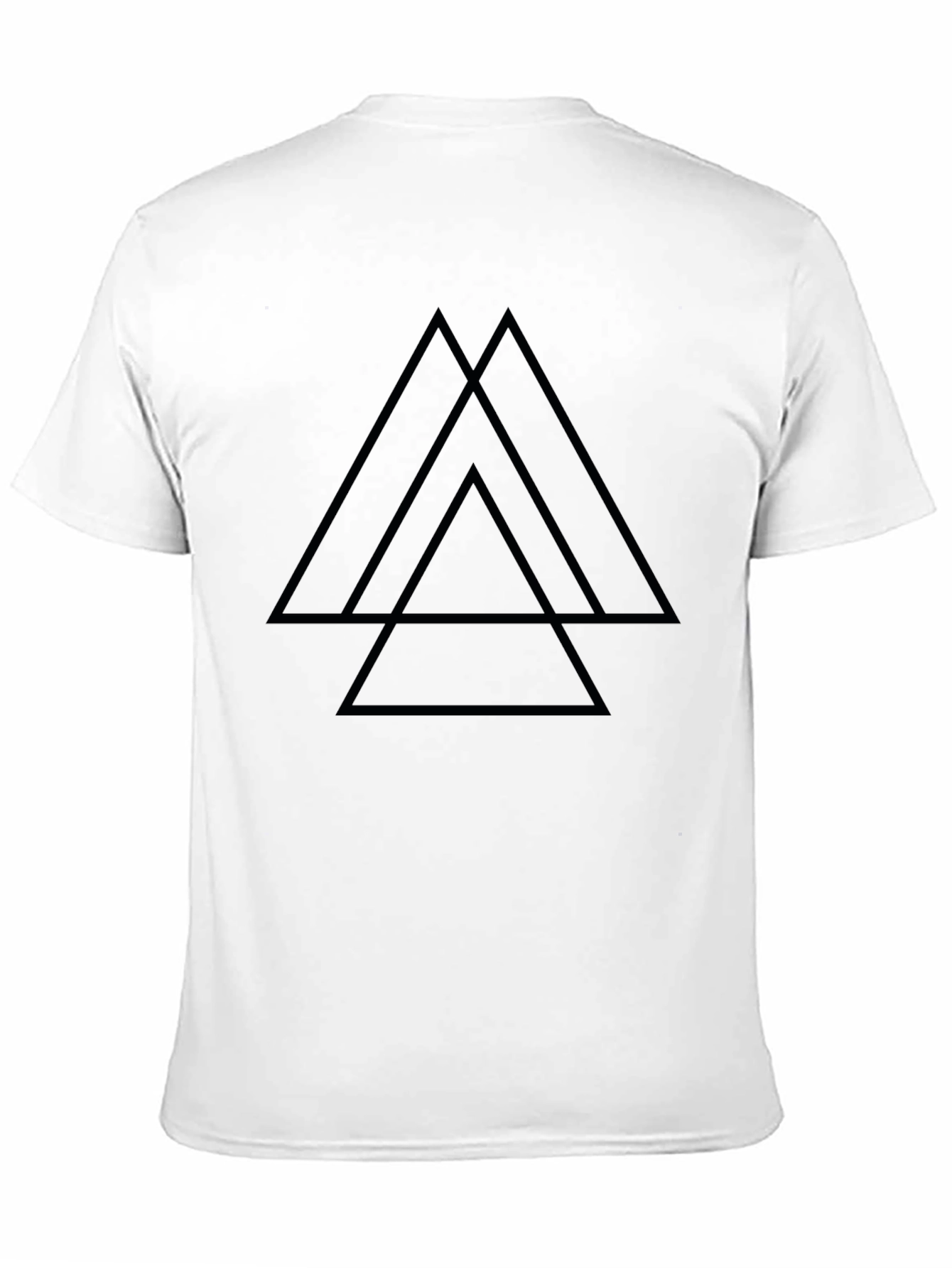 Geometric Triangle Black T-Shirt