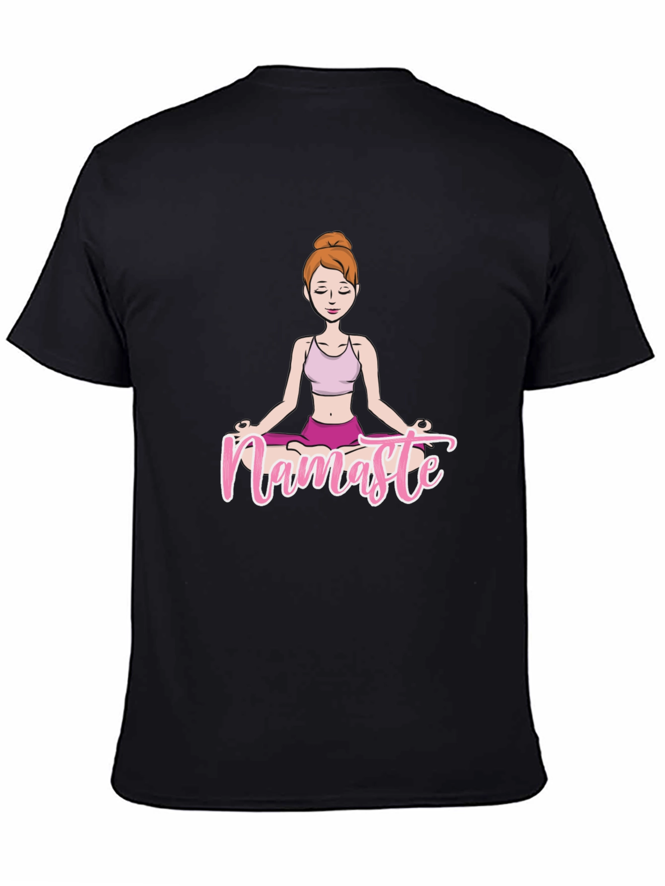 Namaste Yoga T-Shirt Meditating Woman Design