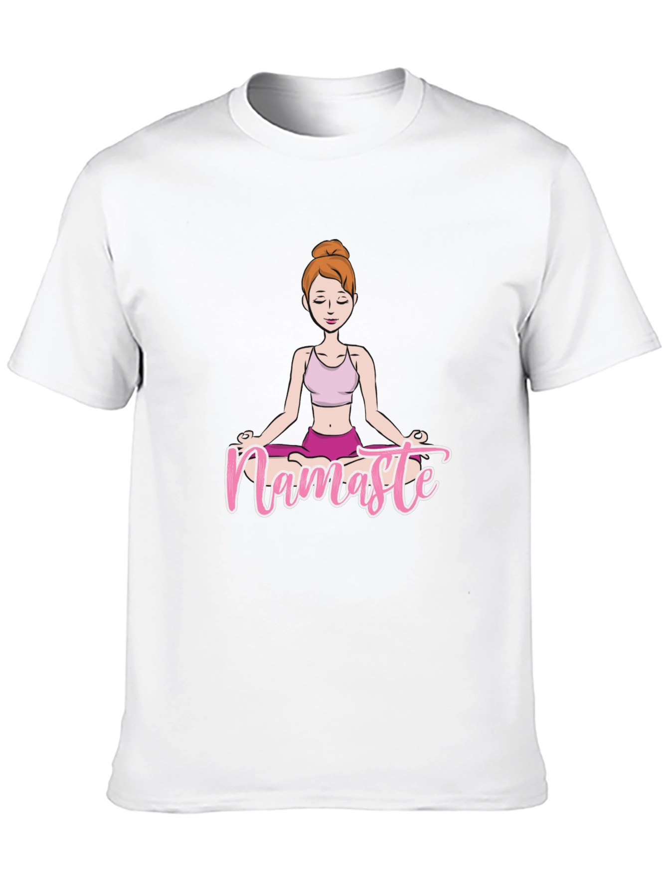 Namaste Yoga T-Shirt Meditating Woman Design