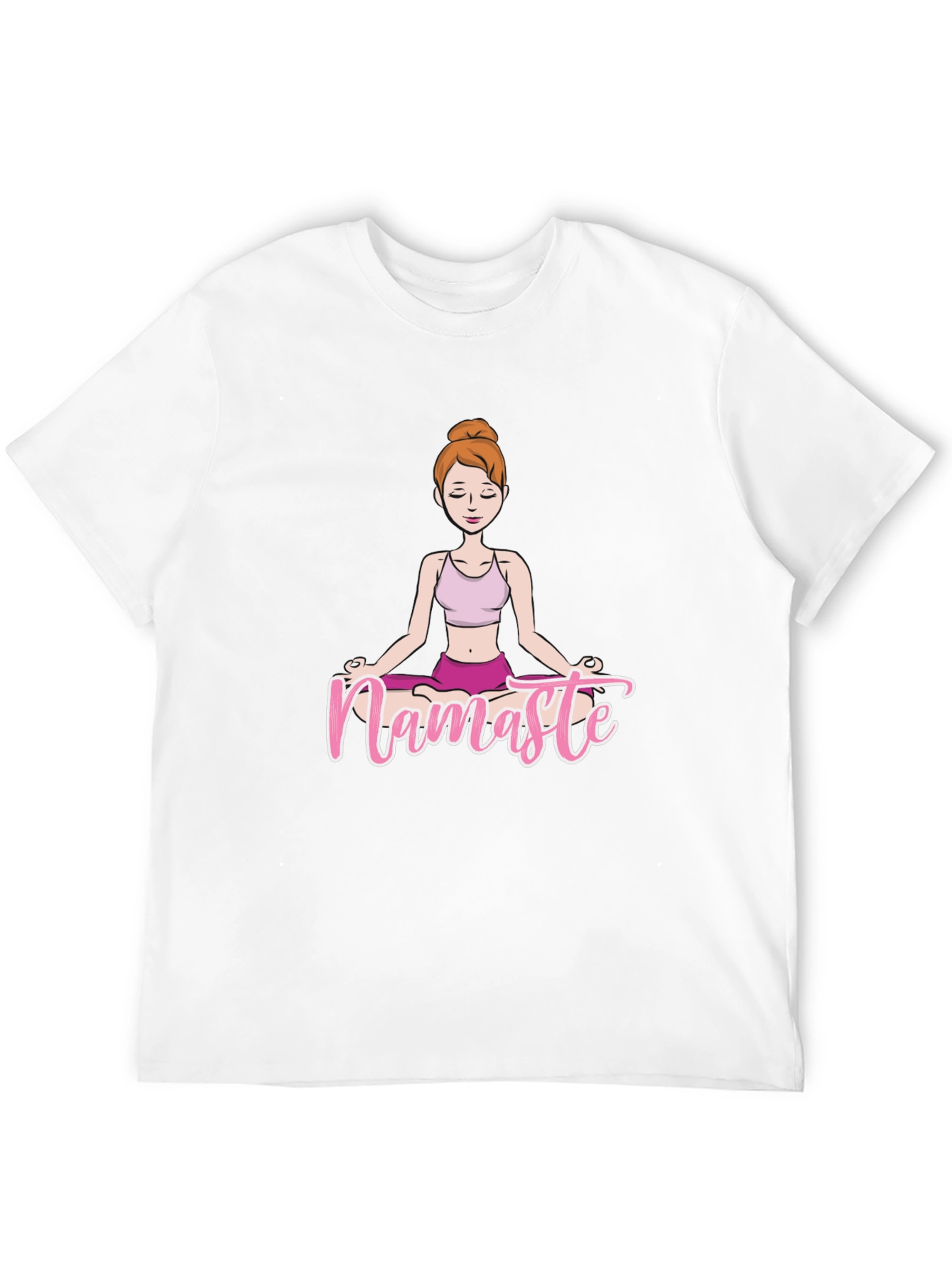 Namaste Yoga T-Shirt Meditating Woman Design