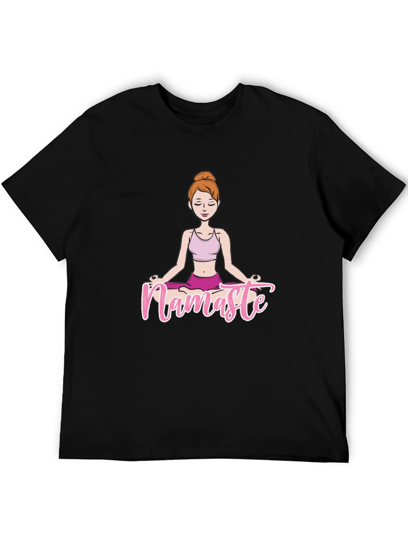 Namaste Yoga T-Shirt Meditating Woman Design