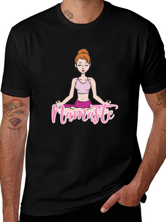 Namaste Yoga T-Shirt Meditating Woman Design