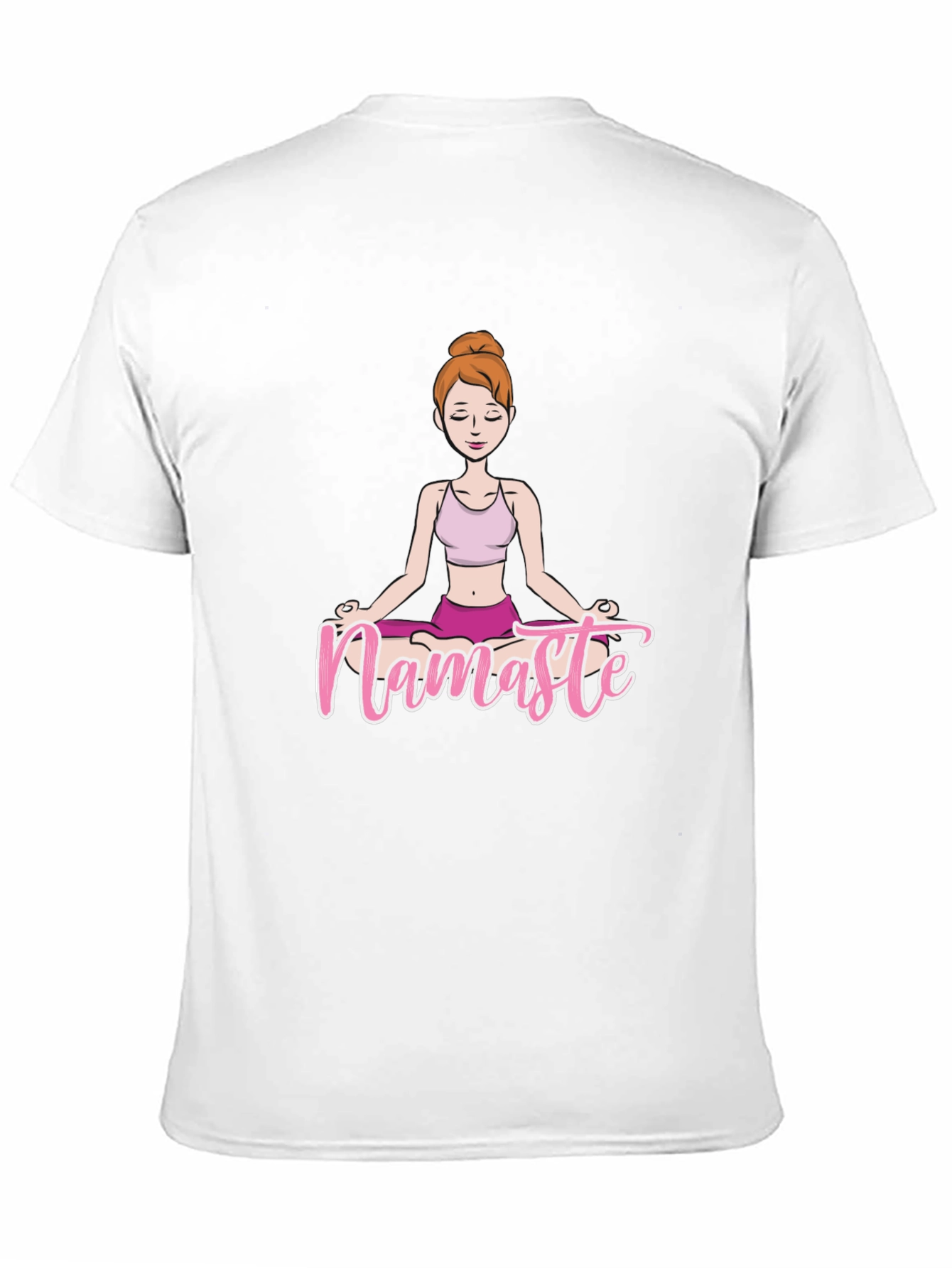 Namaste Yoga T-Shirt Meditating Woman Design