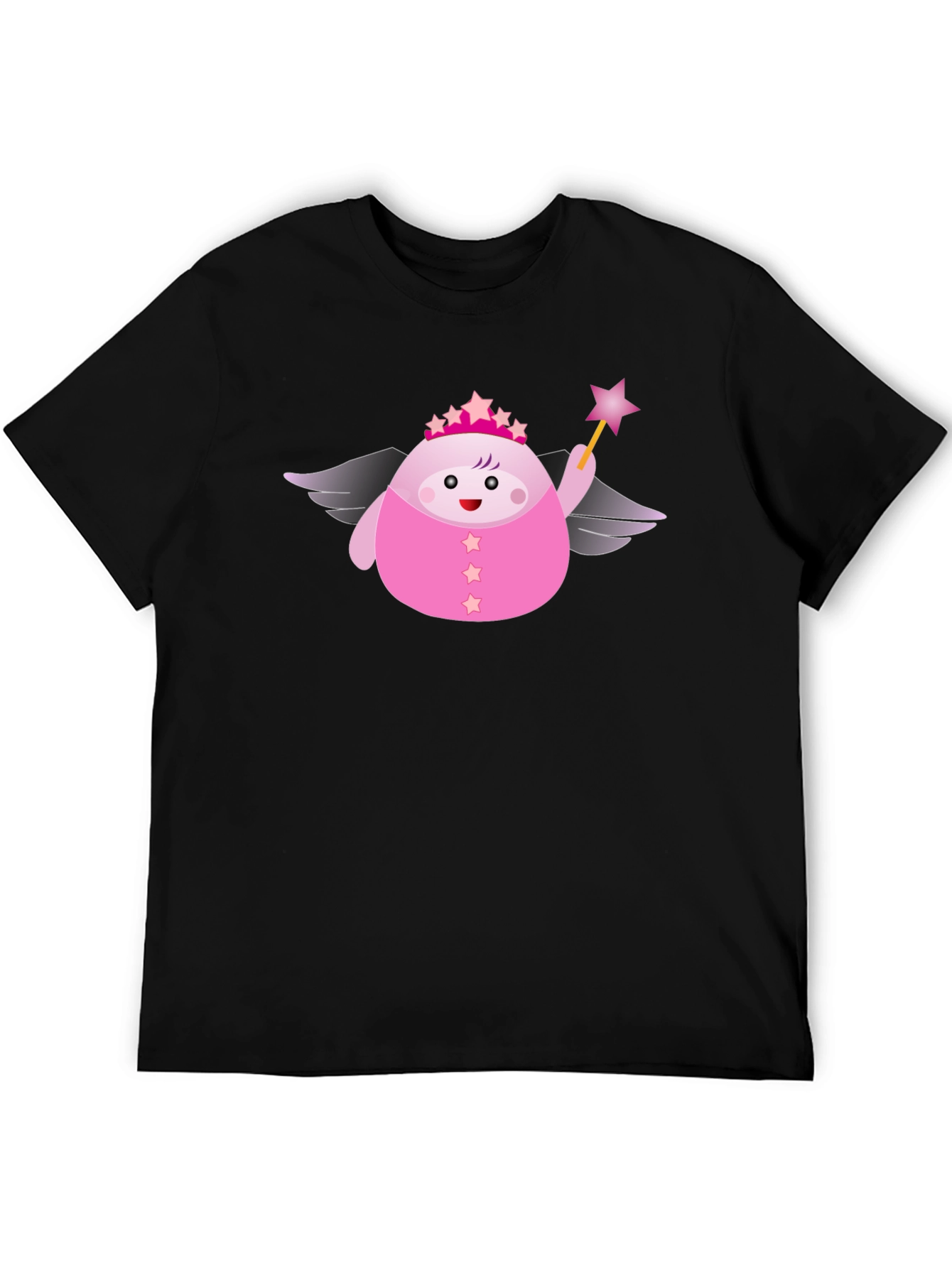 Cute Pink Fairy Cartoon Graphic T-Shirt