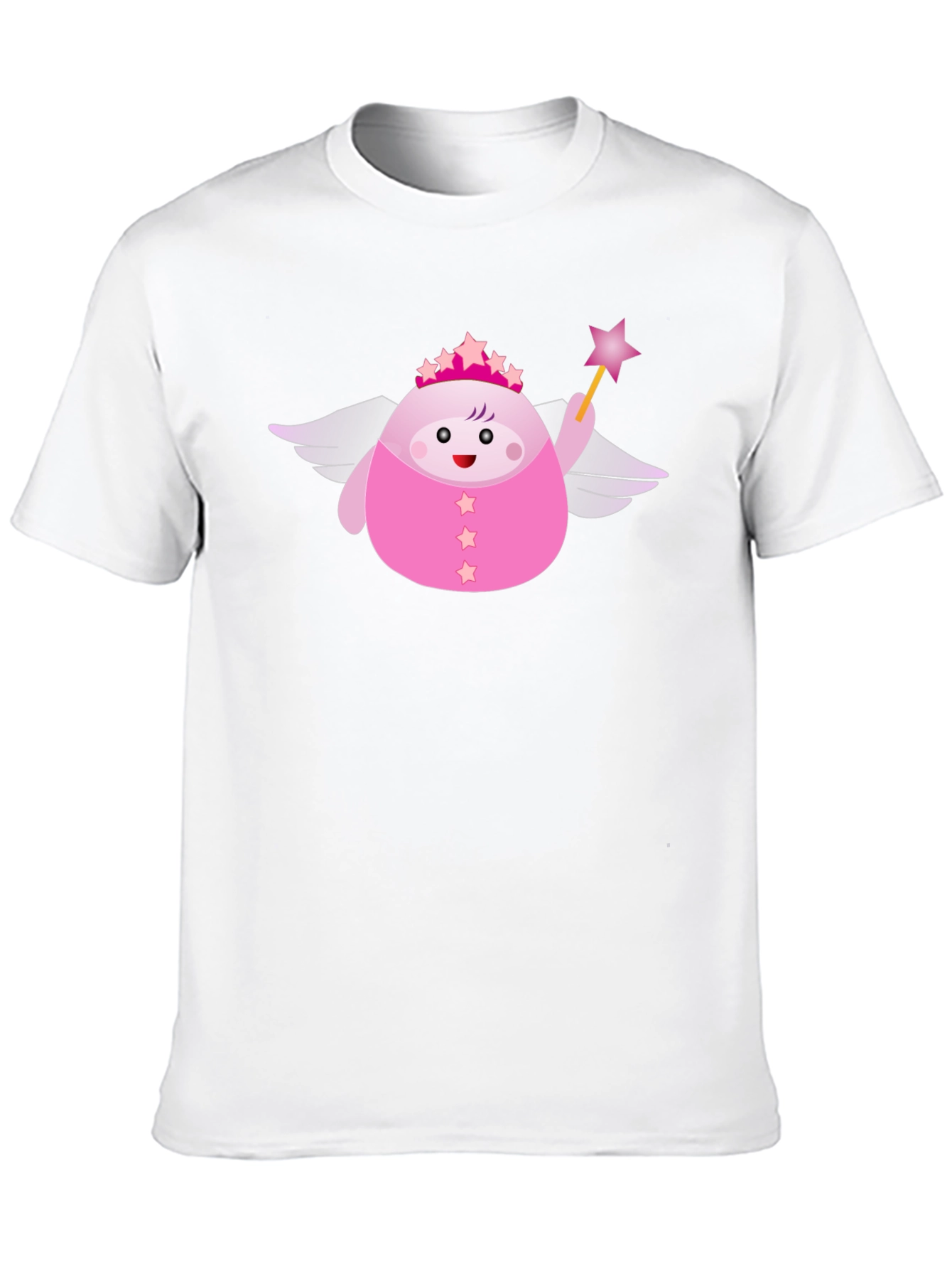 Cute Pink Fairy Cartoon Graphic T-Shirt