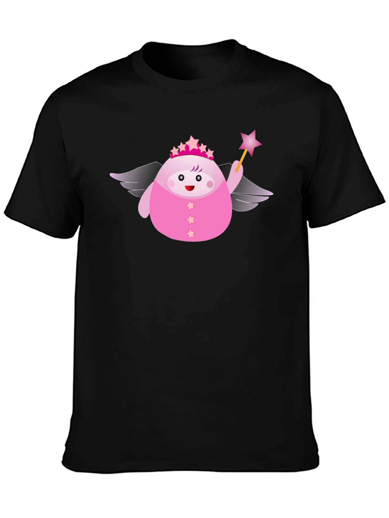 Cute Pink Fairy Cartoon Graphic T-Shirt