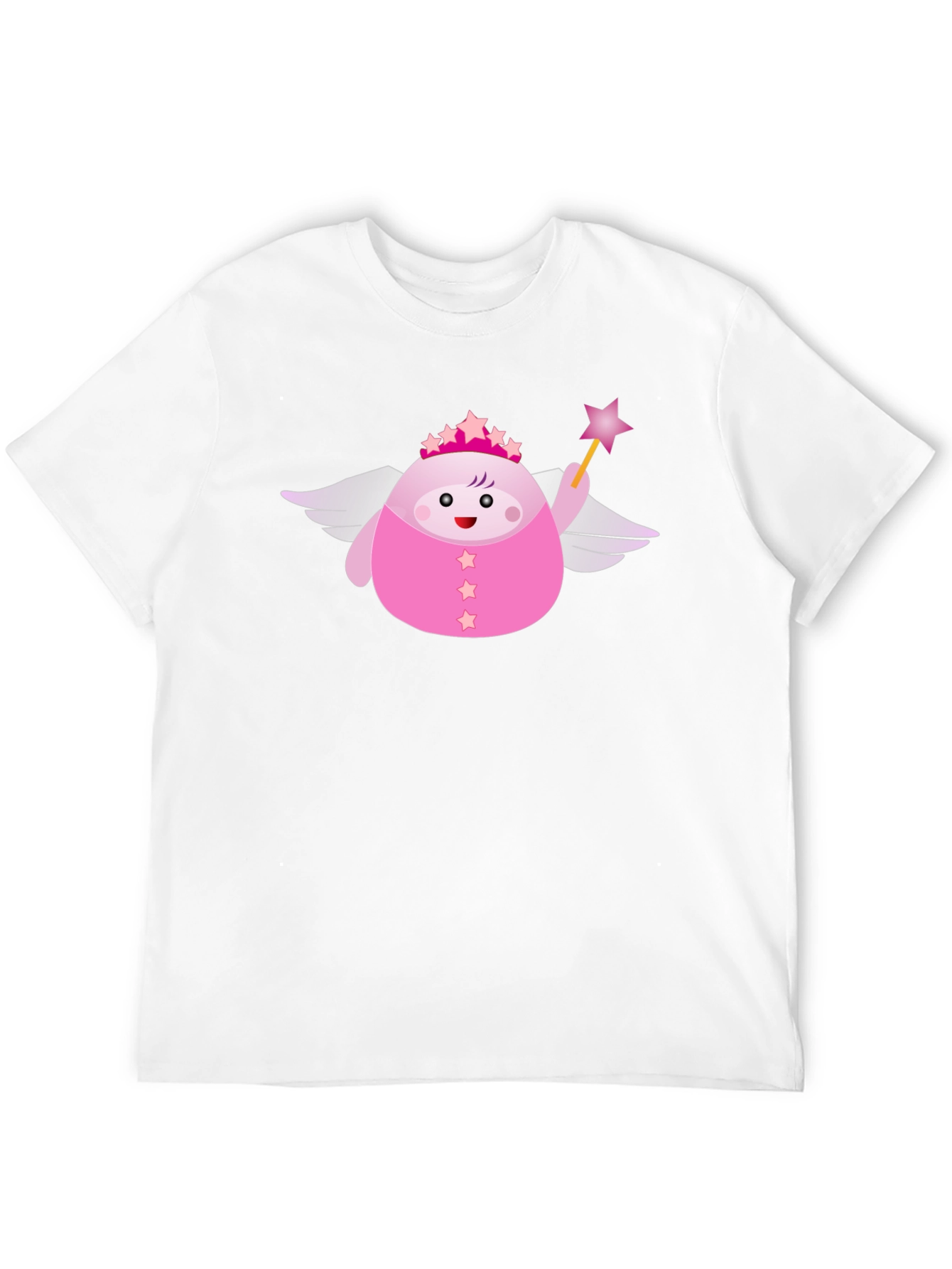 Cute Pink Fairy Cartoon Graphic T-Shirt