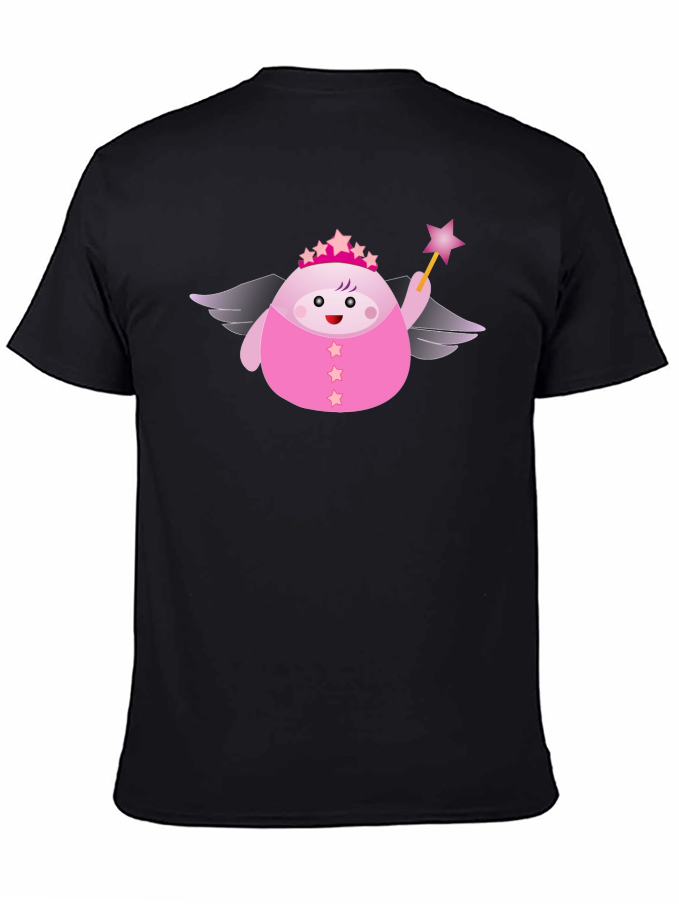 Cute Pink Fairy Cartoon Graphic T-Shirt
