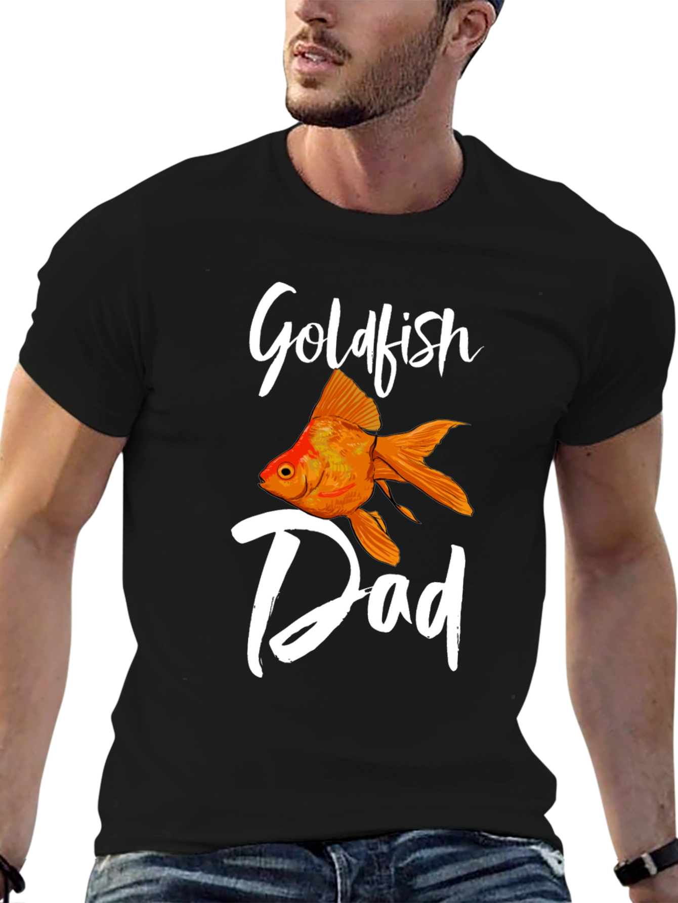 Goldfish Dad Graphic T-Shirt - Black
