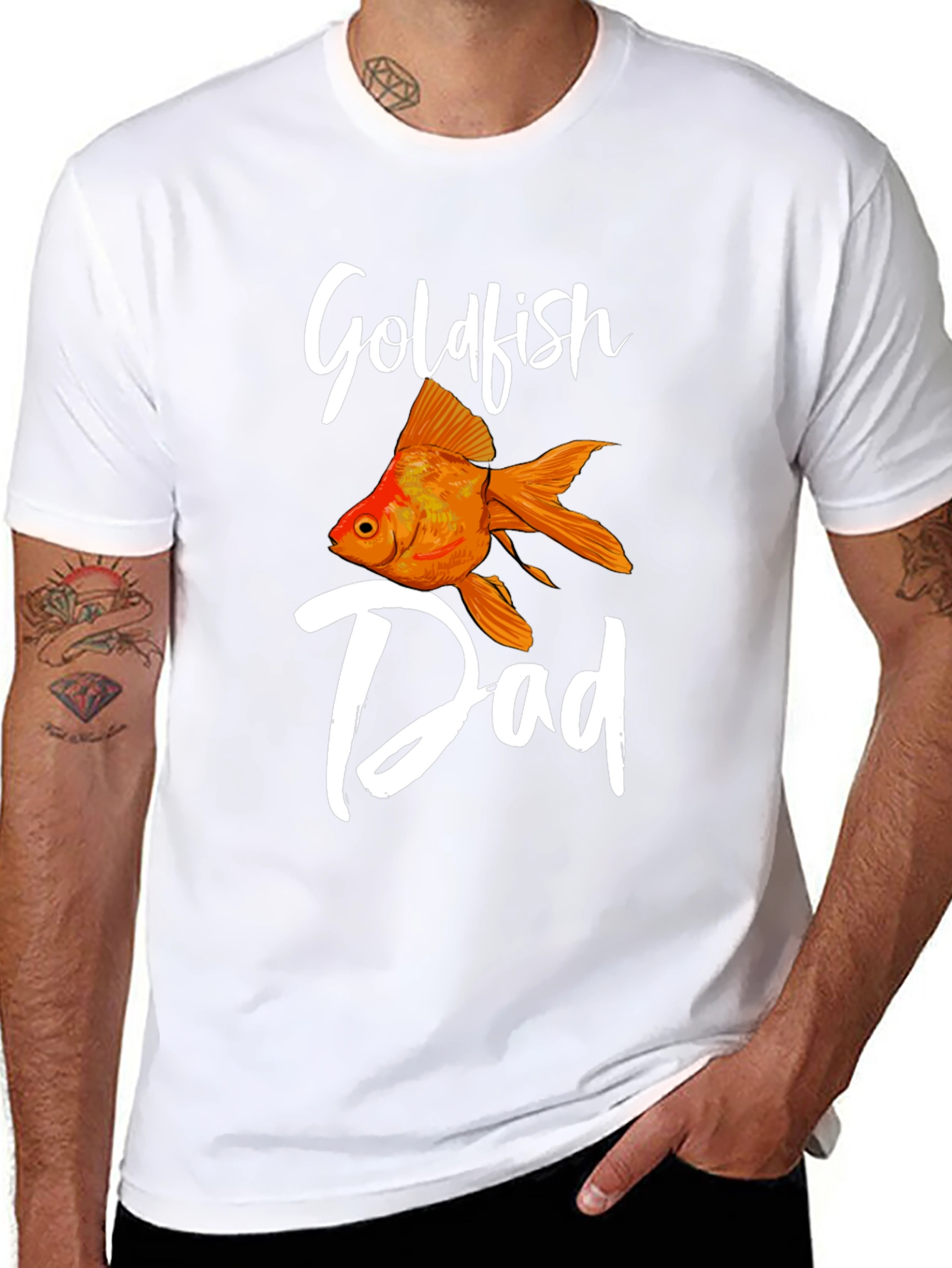 Goldfish Dad Graphic T-Shirt - Black