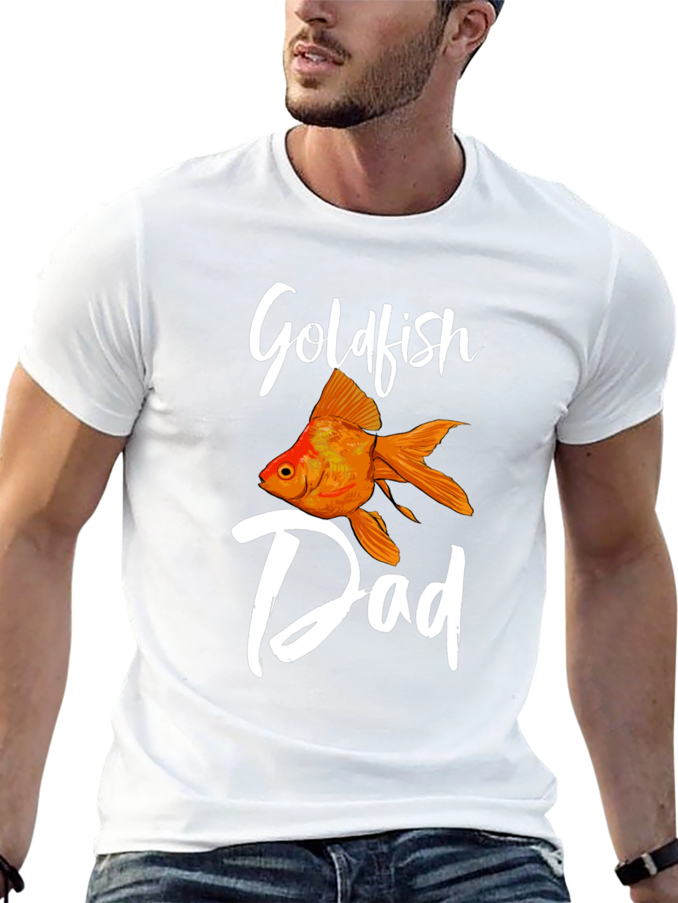 Goldfish Dad Graphic T-Shirt - Black