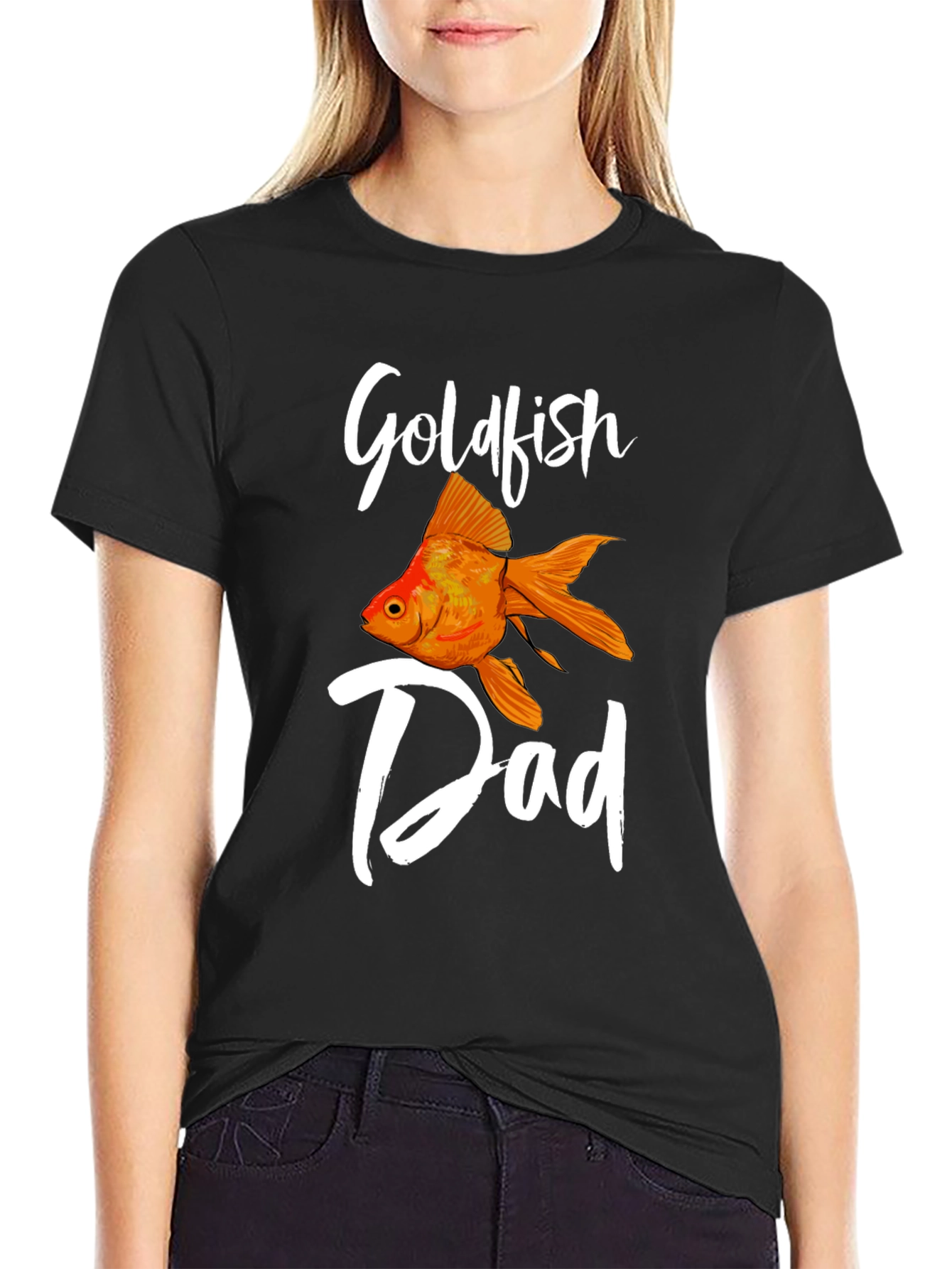 Goldfish Dad Graphic T-Shirt - Black