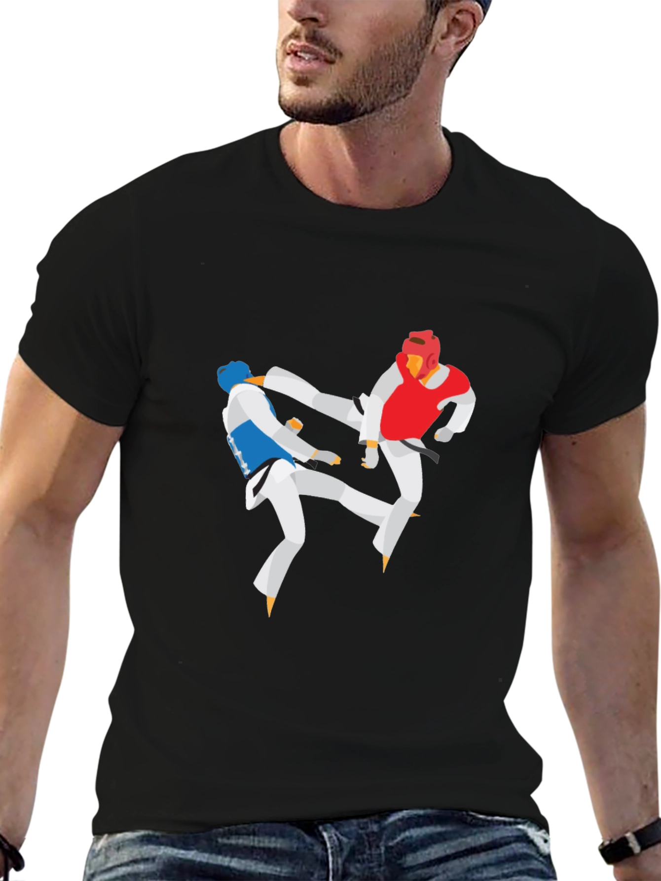Taekwondo Black T-Shirt Martial Arts Graphic Tee