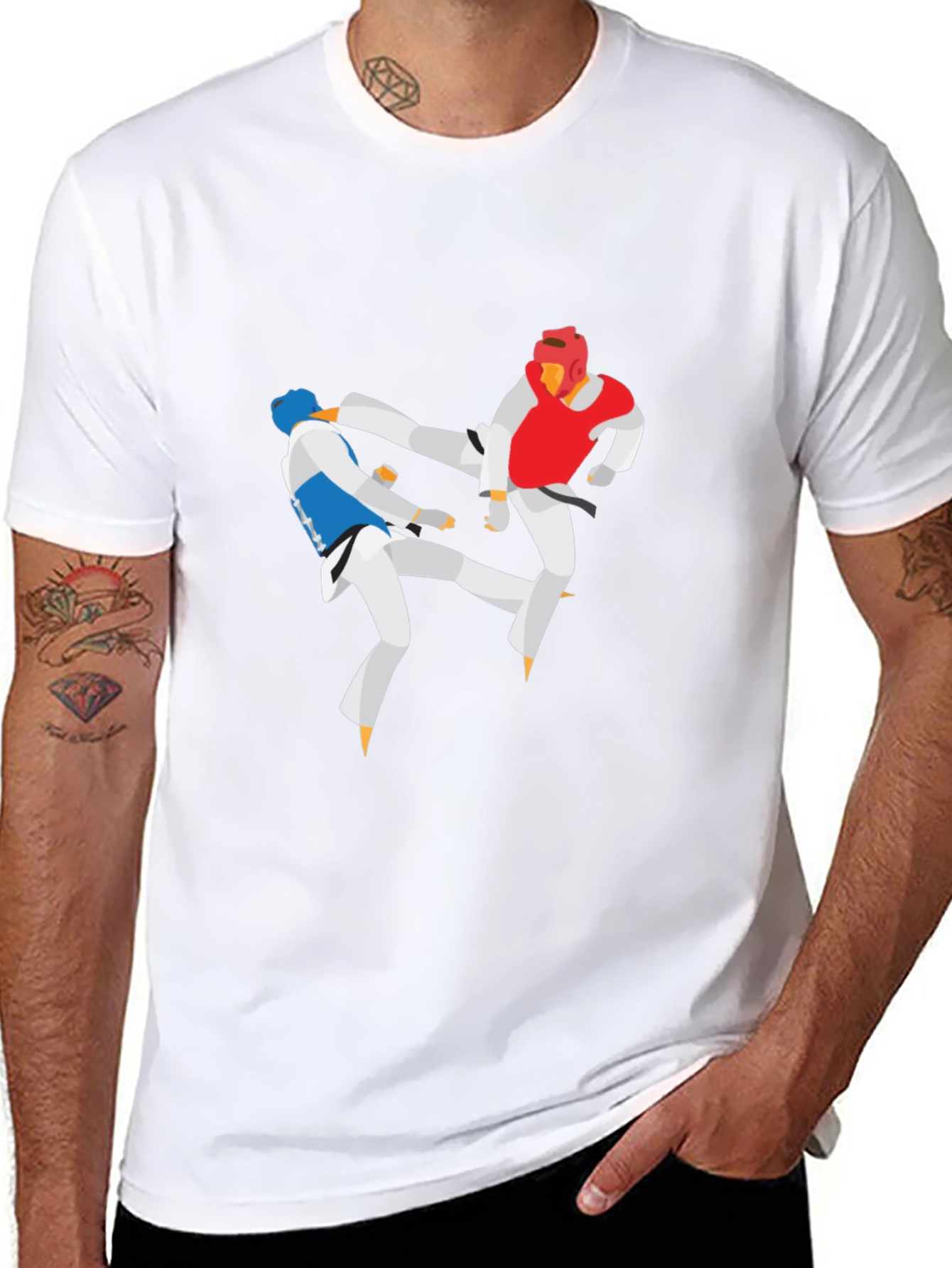 Taekwondo Black T-Shirt Martial Arts Graphic Tee