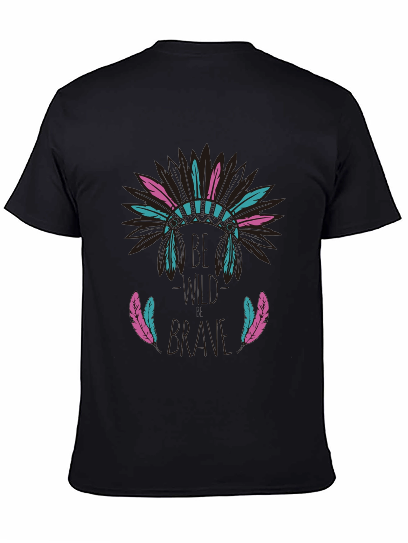 Be Brave Feather Headdress Graphic T-Shirt