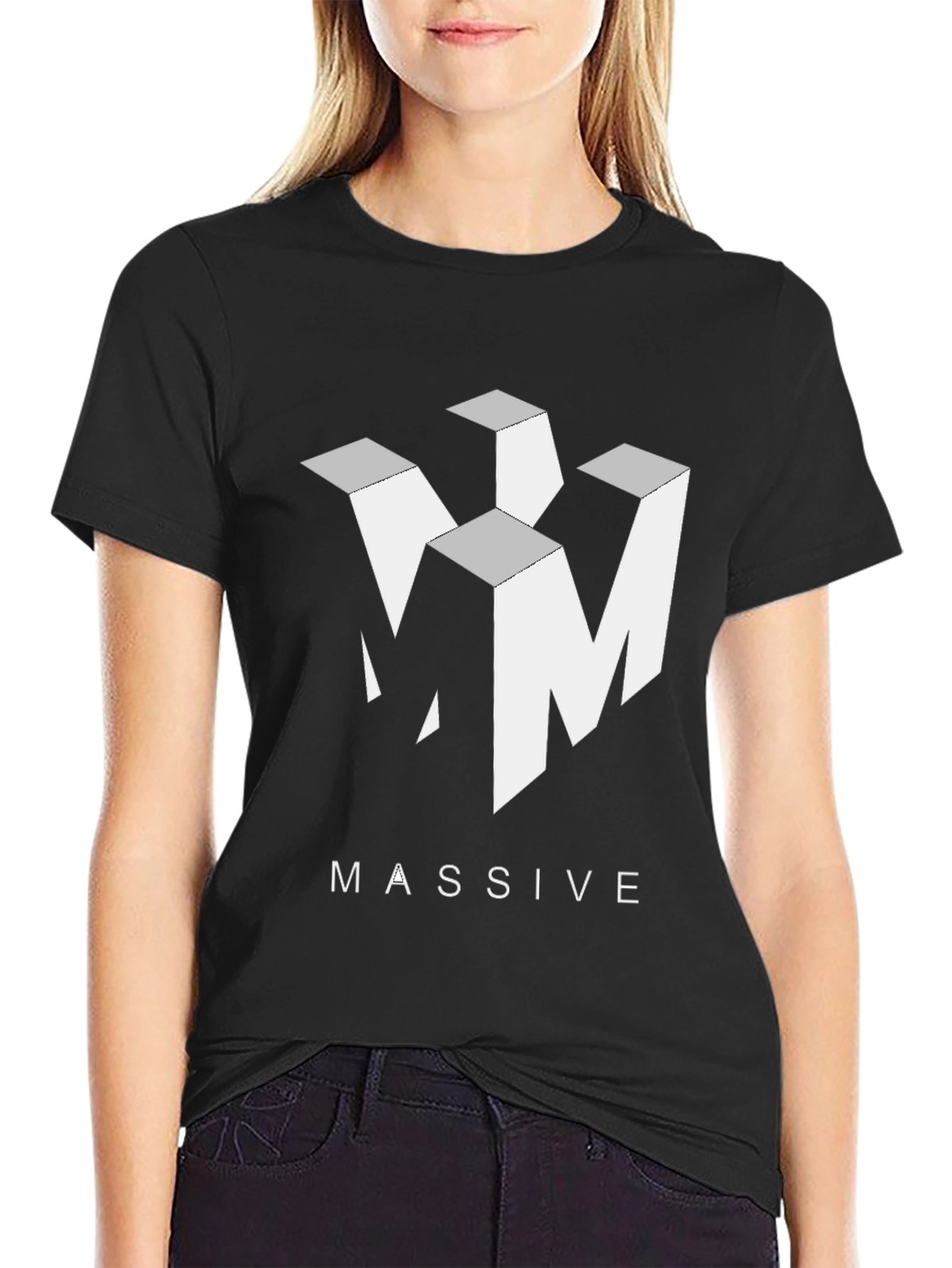 Abstract Logo Black Graphic Tee
