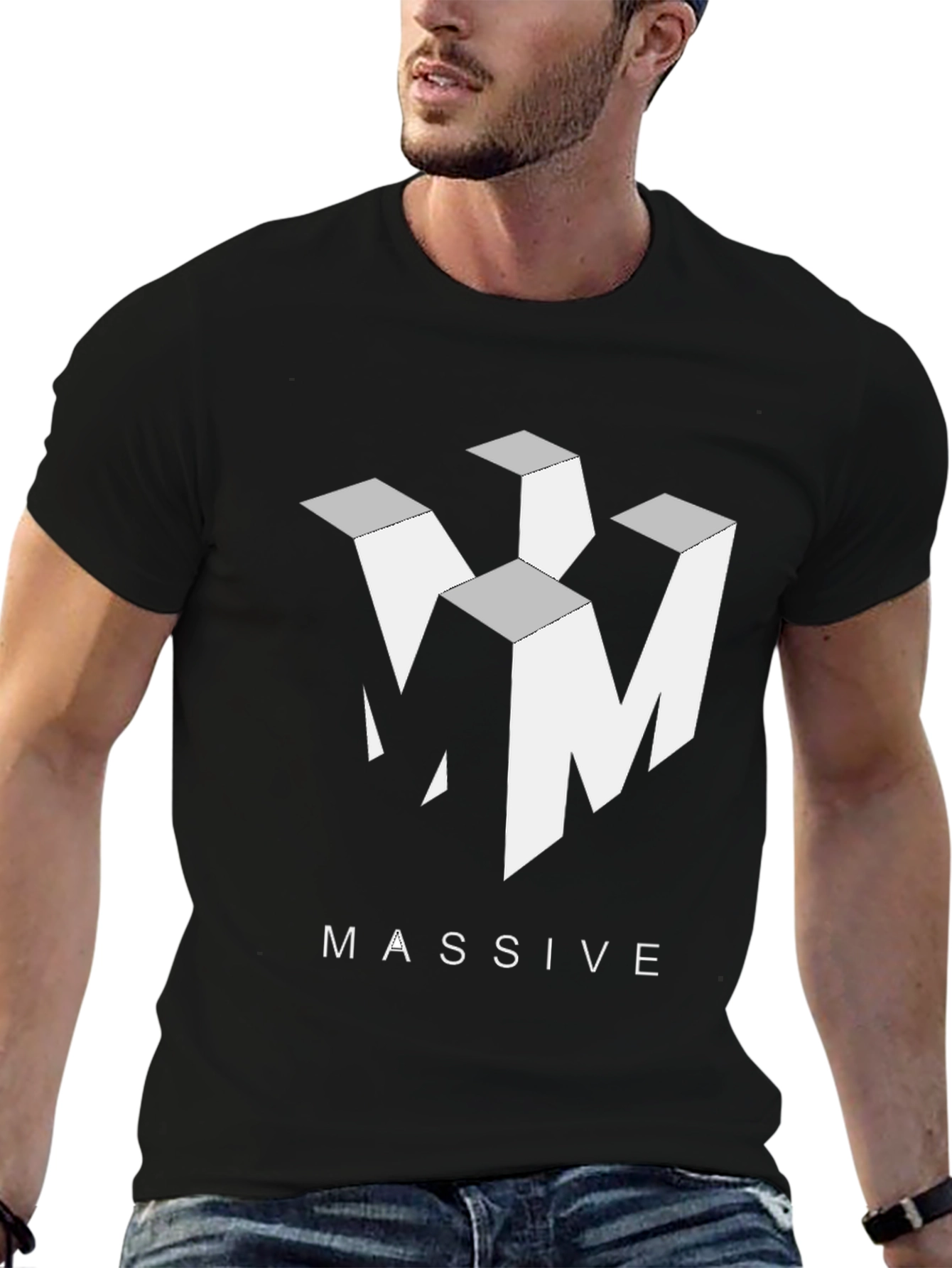 Abstract Logo Black Graphic Tee