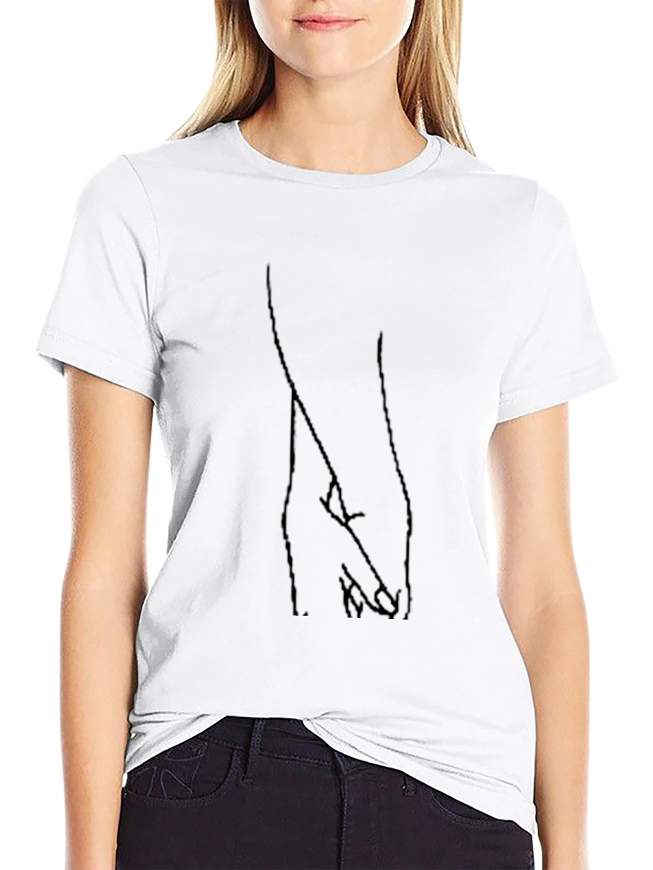 Hand Holding Graphic Tee - Stylish Black Shirt
