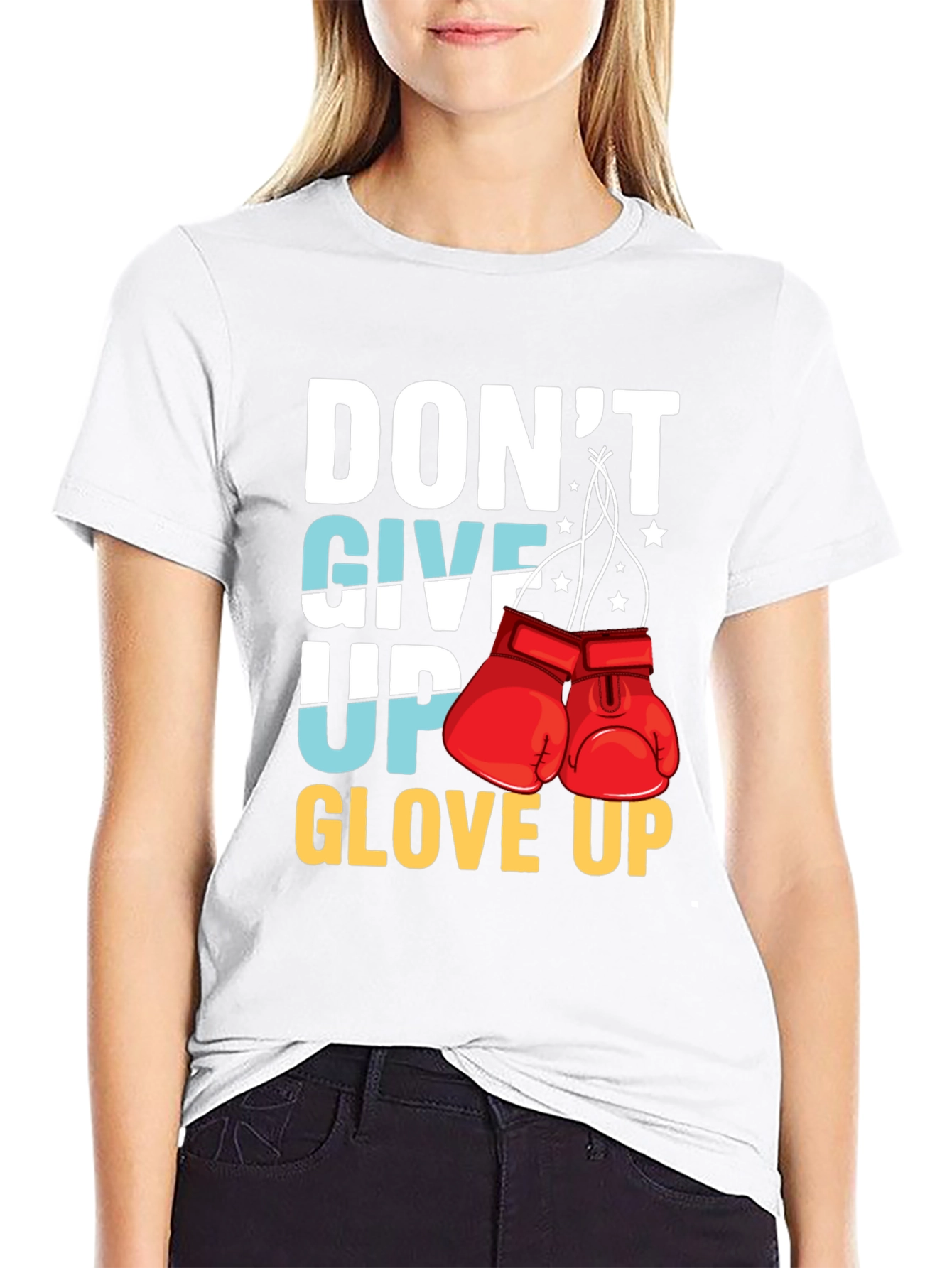 Dont Give Up Glove Up Graphic Tee