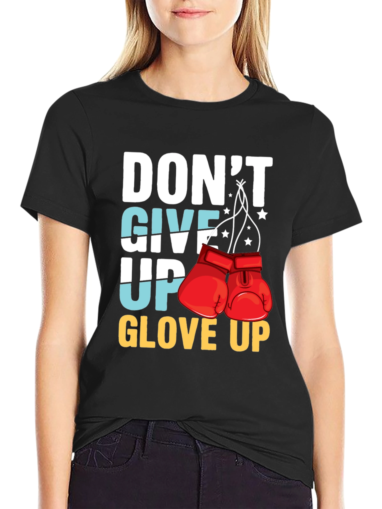 Dont Give Up Glove Up Graphic Tee
