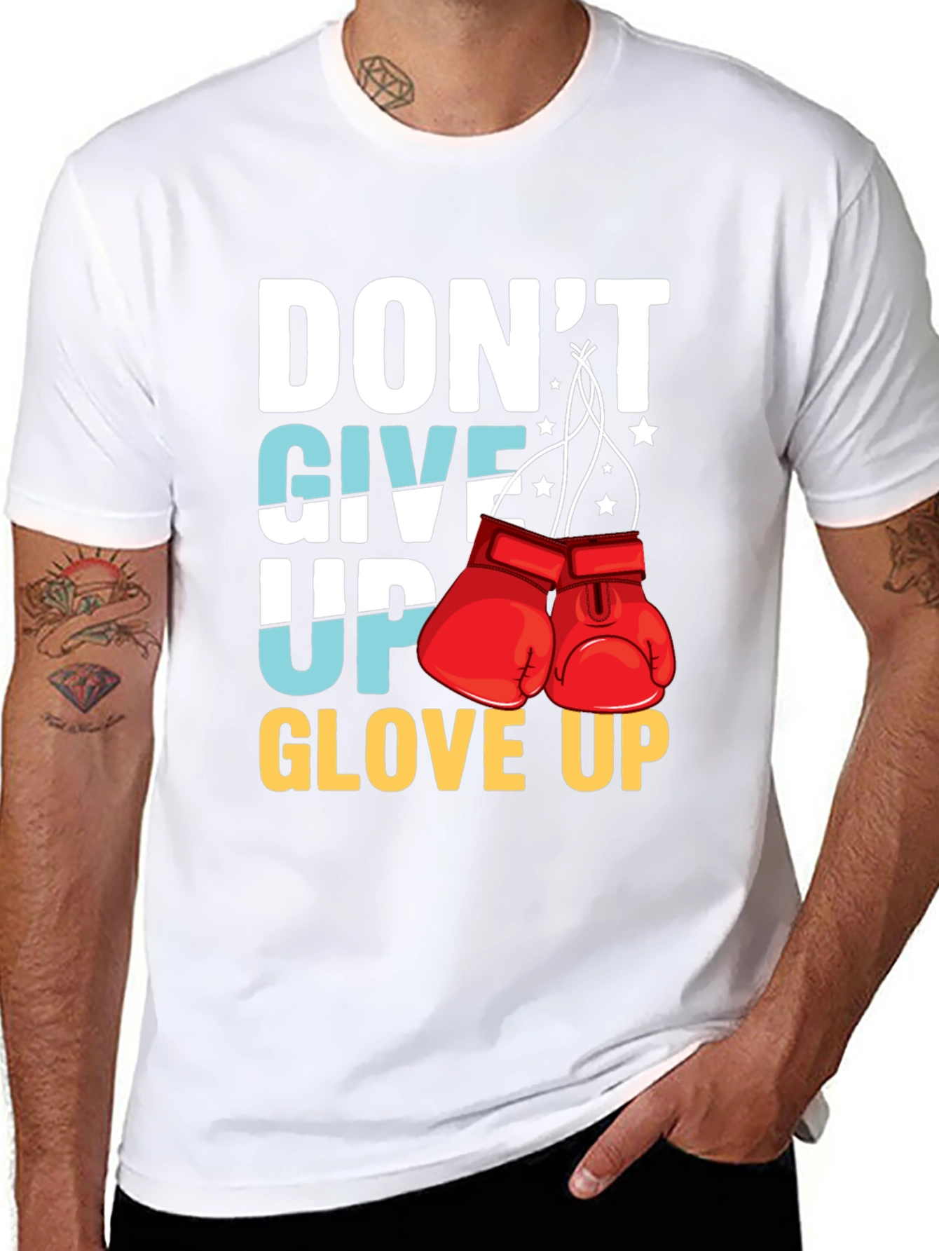 Dont Give Up Glove Up Graphic Tee