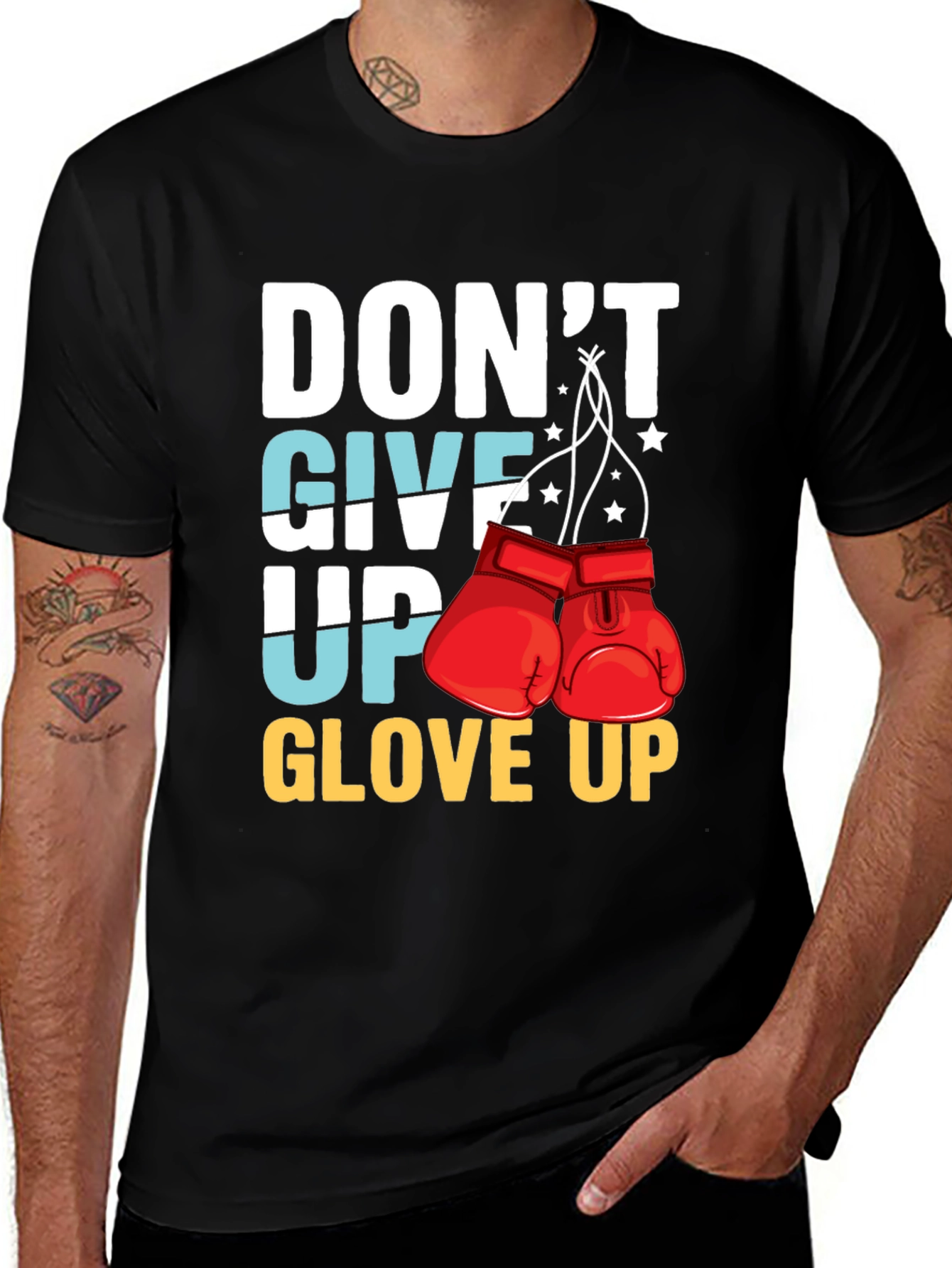 Dont Give Up Glove Up Graphic Tee