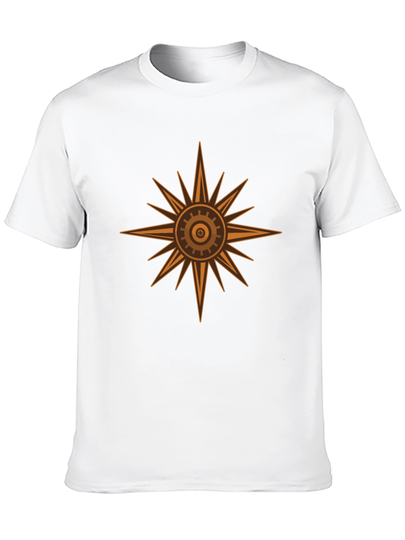 Steampunk Sunburst Tee - Black Cotton Graphic T-Shirt