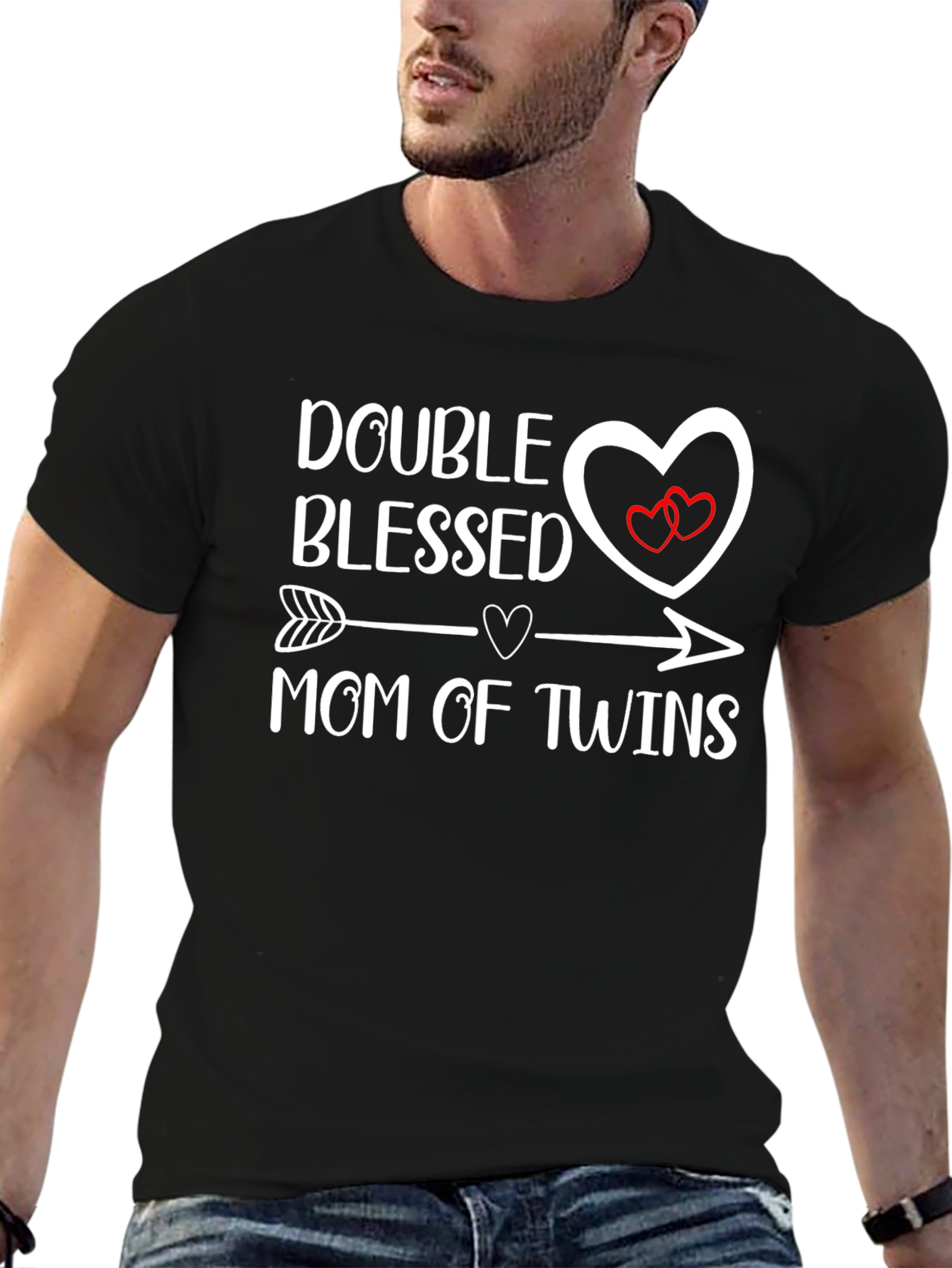Double Blessed Mom of Twins Graphic T-Shirt