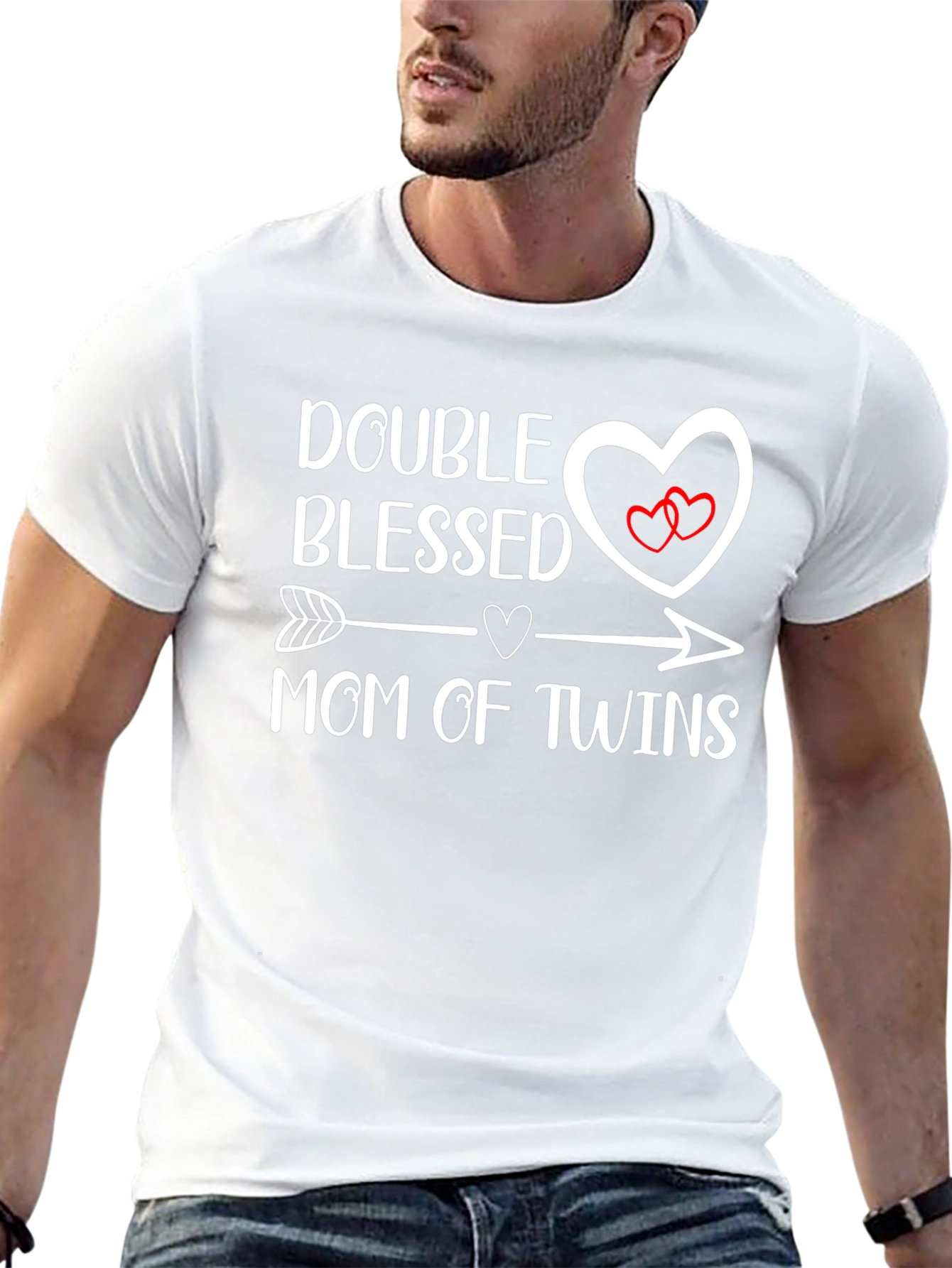 Double Blessed Mom of Twins Graphic T-Shirt