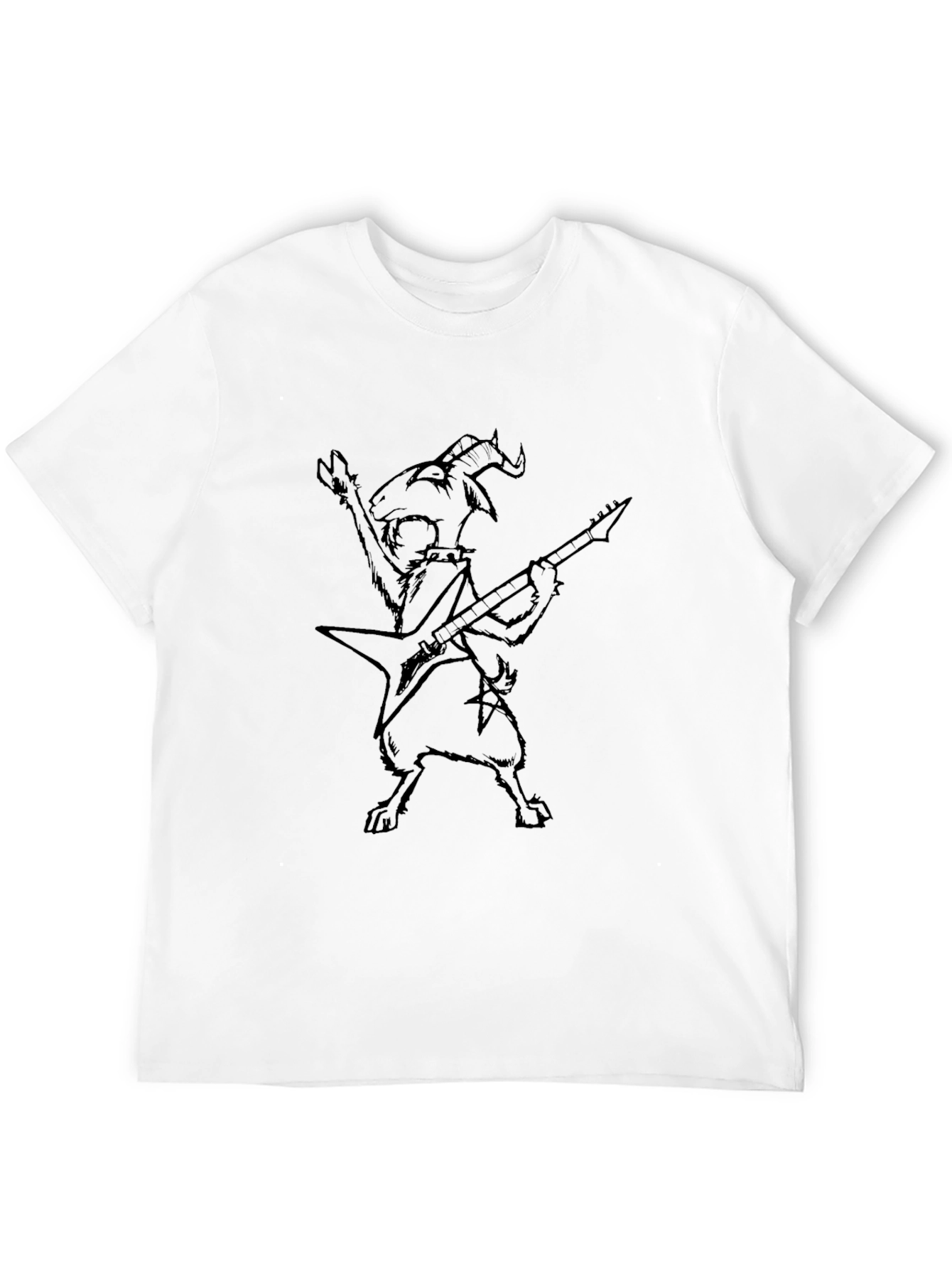 Goat Guitarist Graphic Black T-Shirt