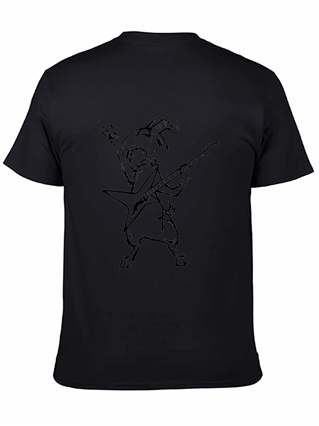 Goat Guitarist Graphic Black T-Shirt