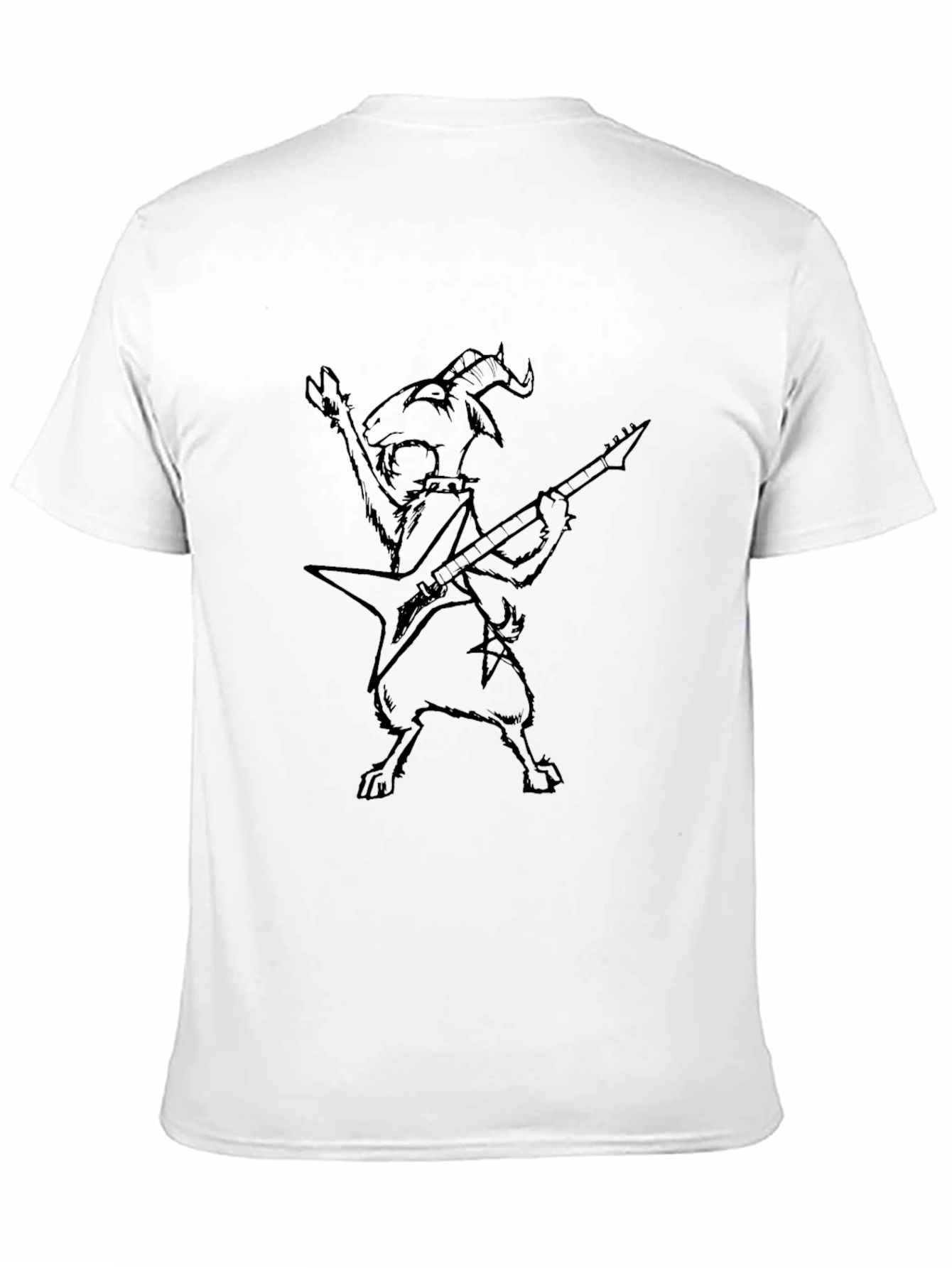 Goat Guitarist Graphic Black T-Shirt