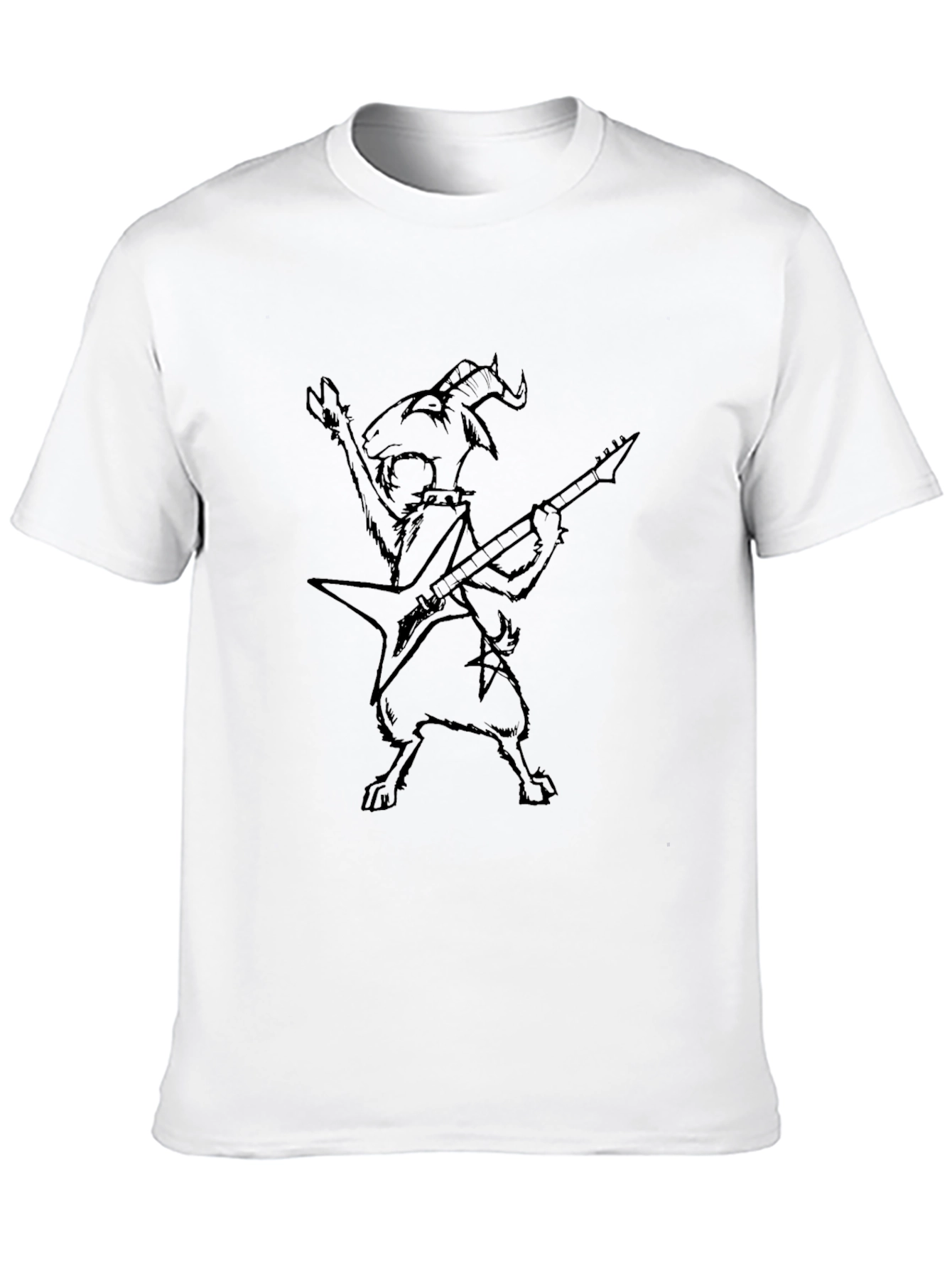 Goat Guitarist Graphic Black T-Shirt