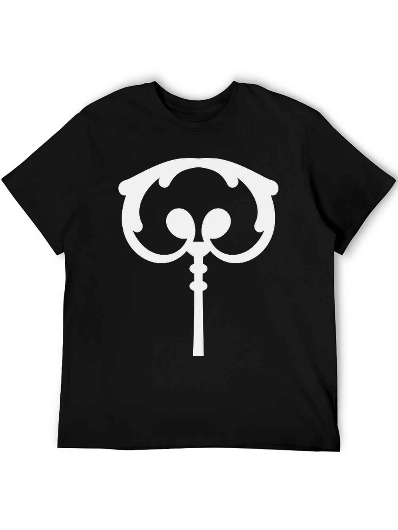 Ornate Key Graphic T-Shirt - Stylish Black Tee