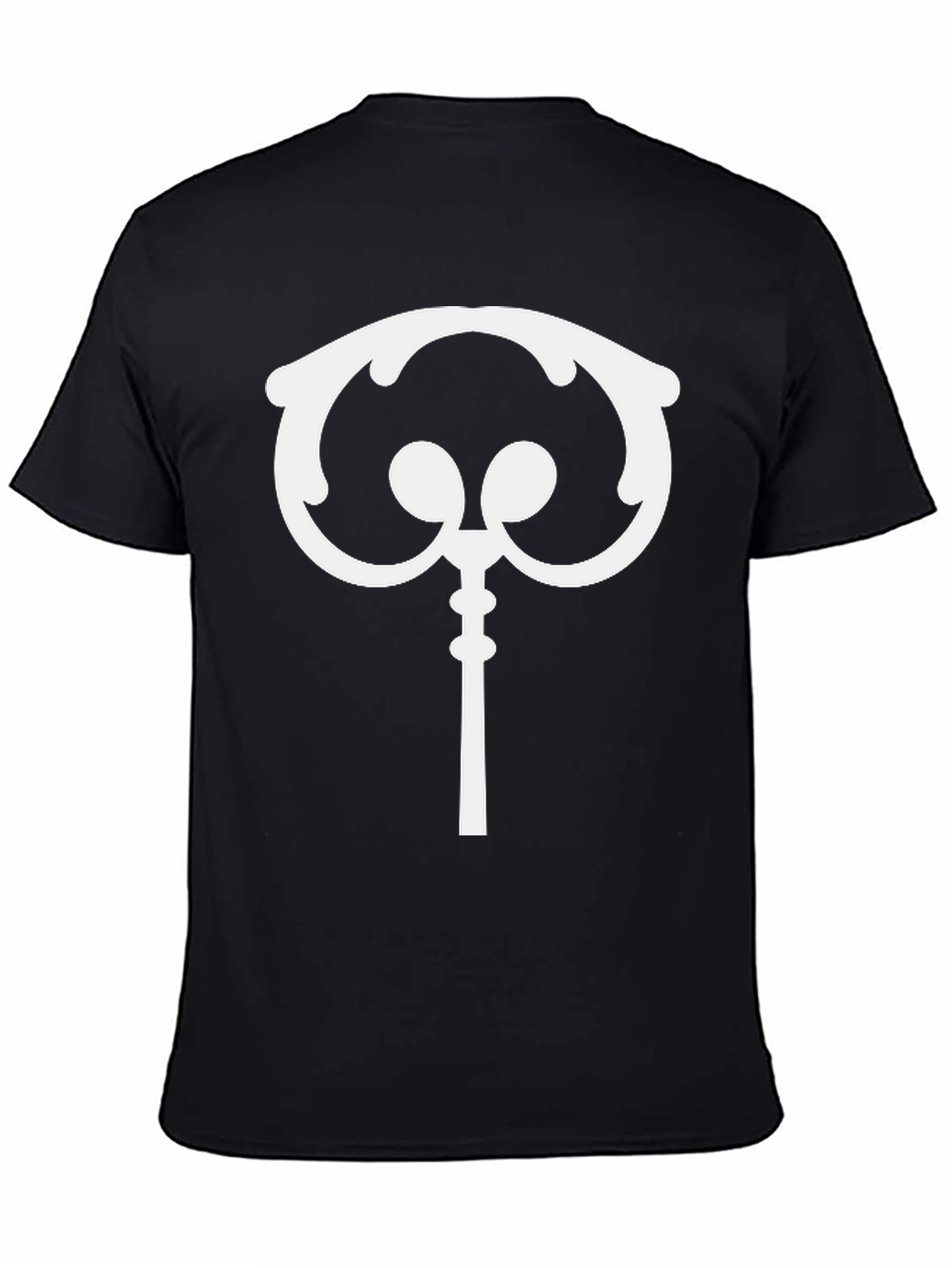 Ornate Key Graphic T-Shirt - Stylish Black Tee