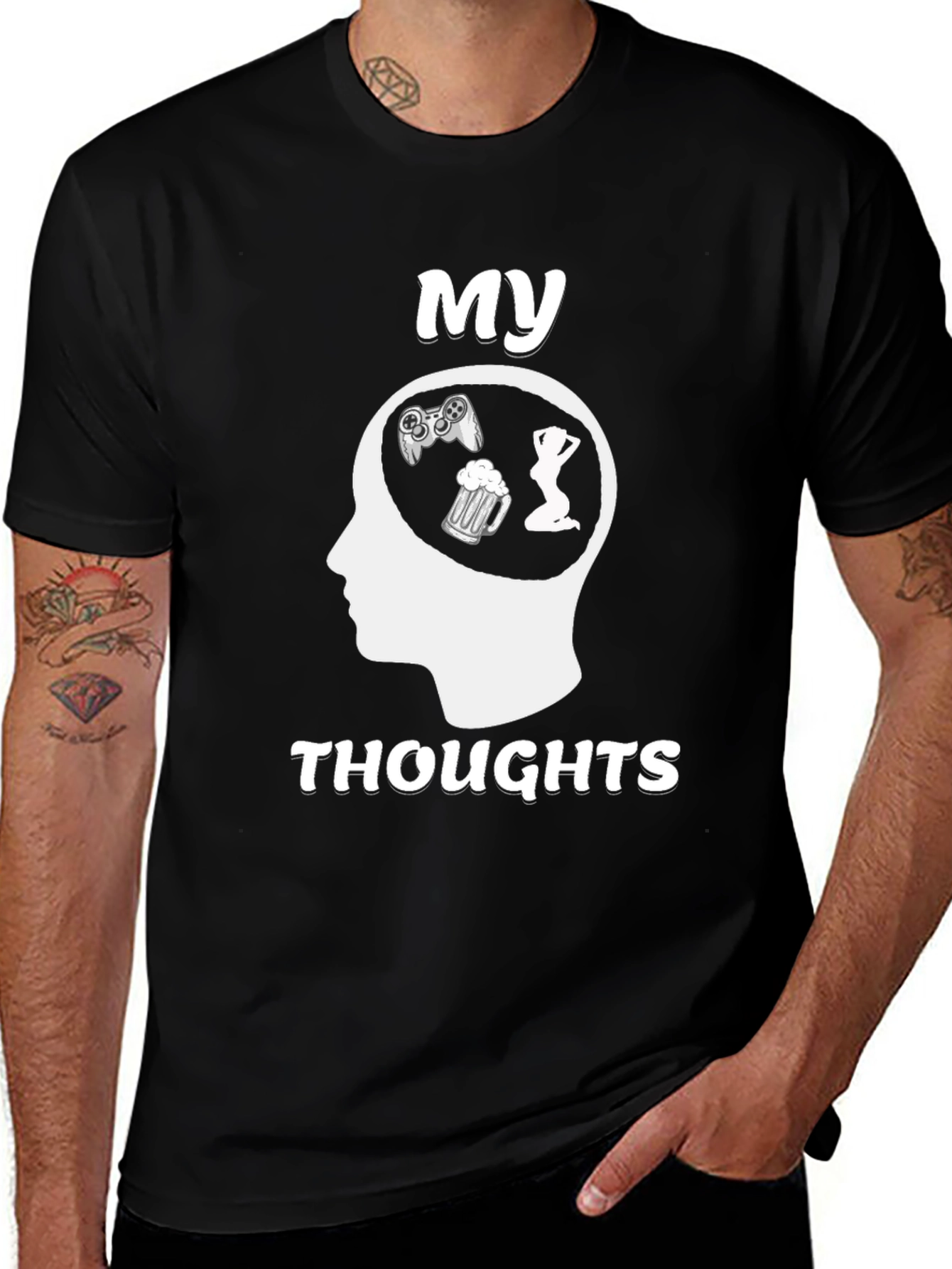 My Thoughts T-Shirt - Gaming Beer Women
