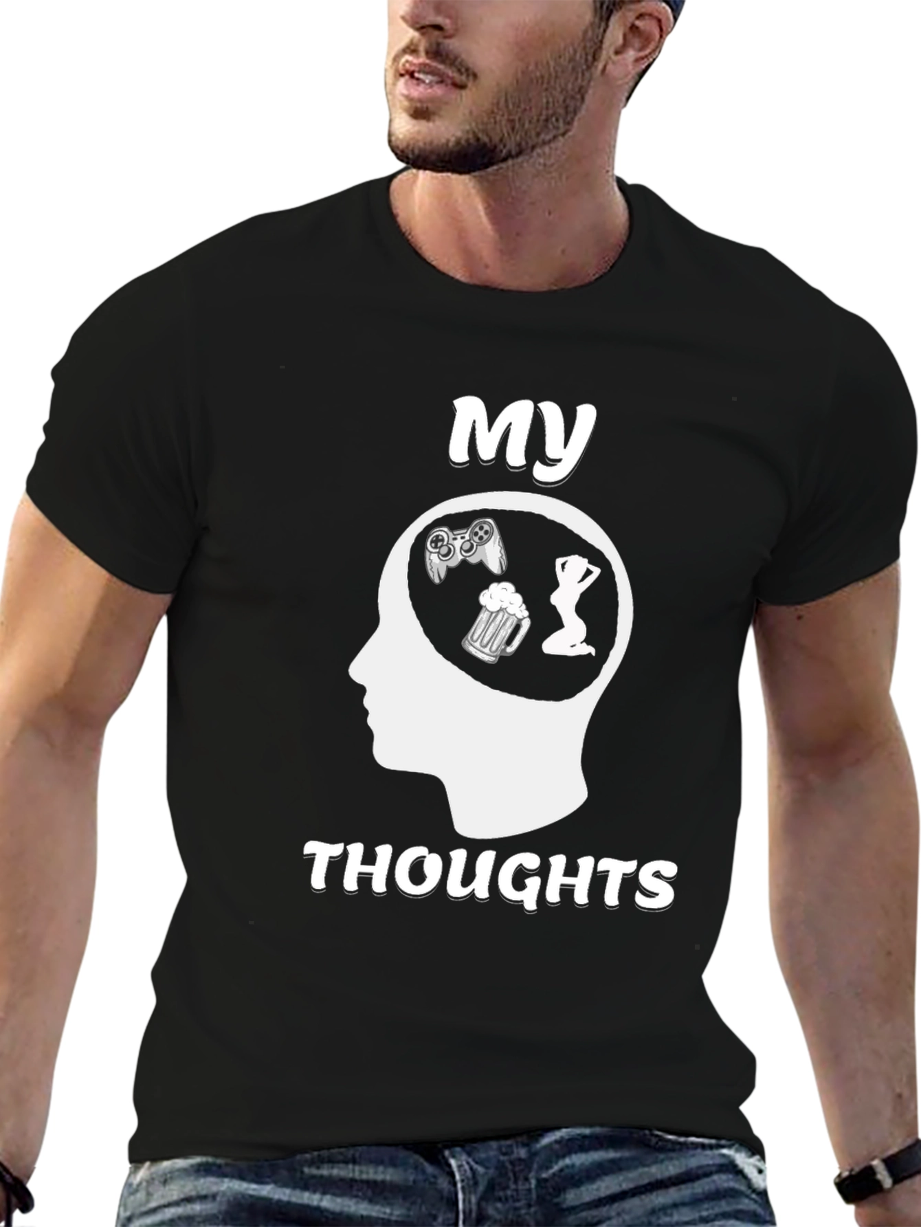 My Thoughts T-Shirt - Gaming Beer Women