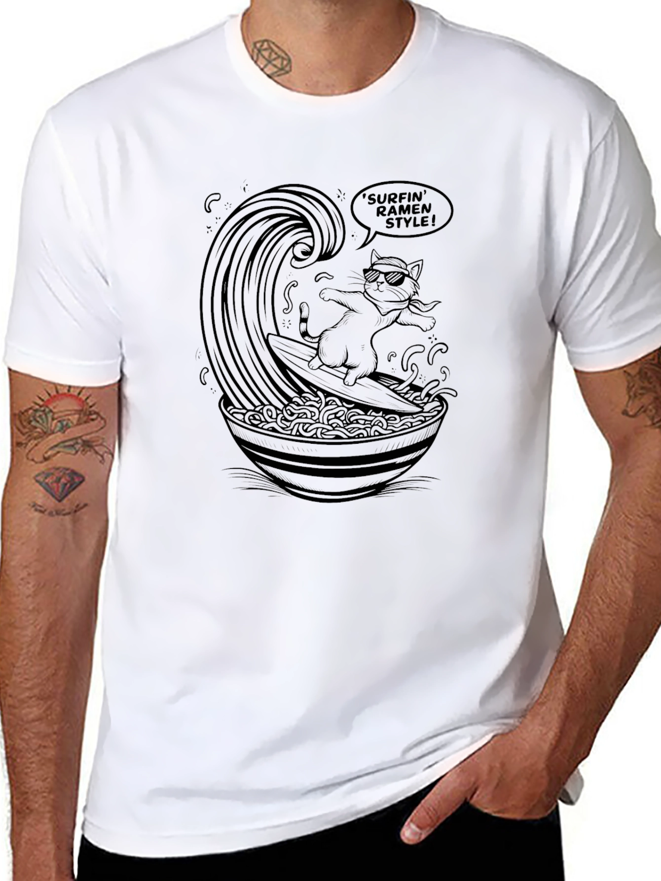 Surfin Ramen Style T-Shirt