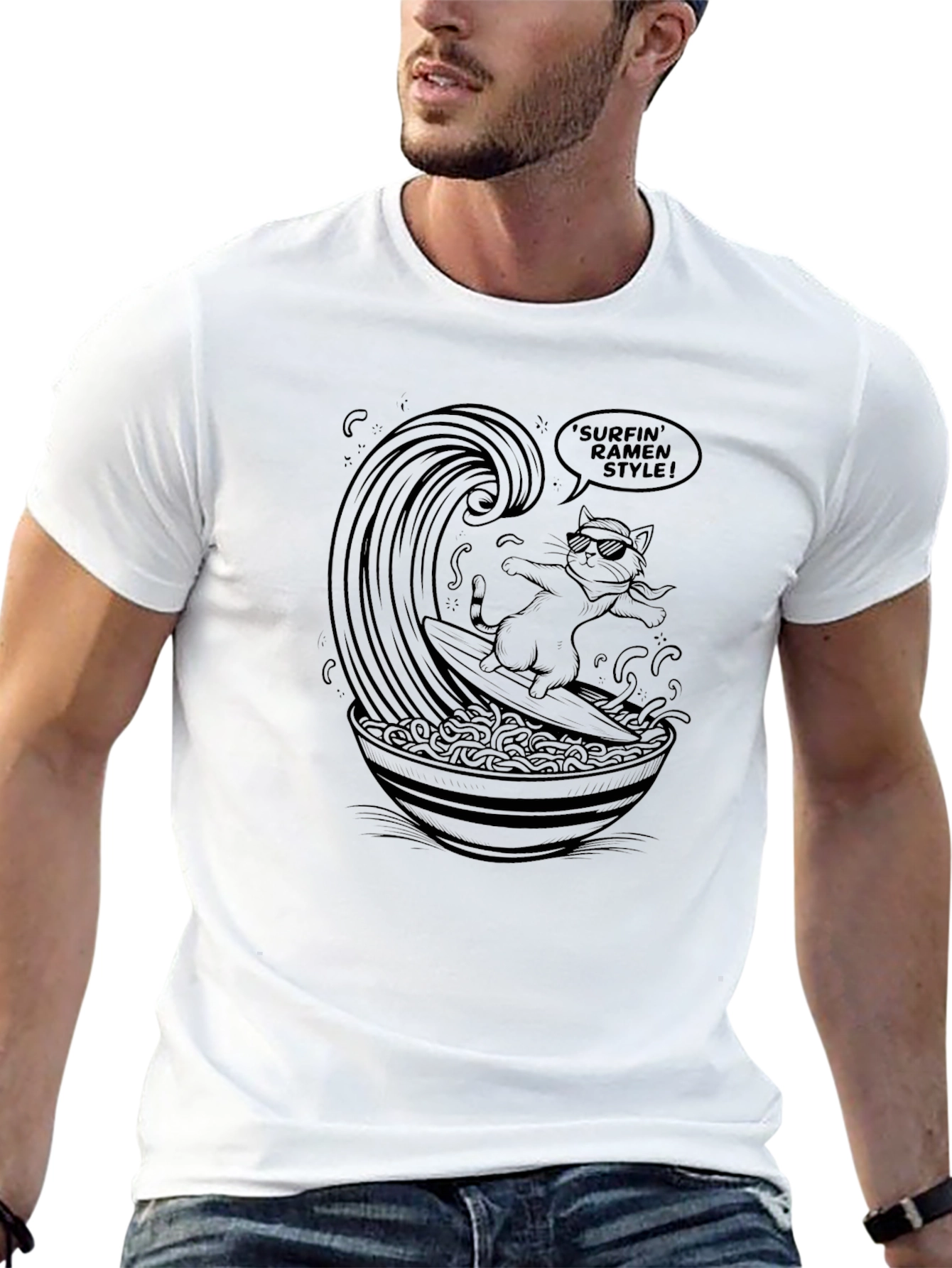 Surfin Ramen Style T-Shirt